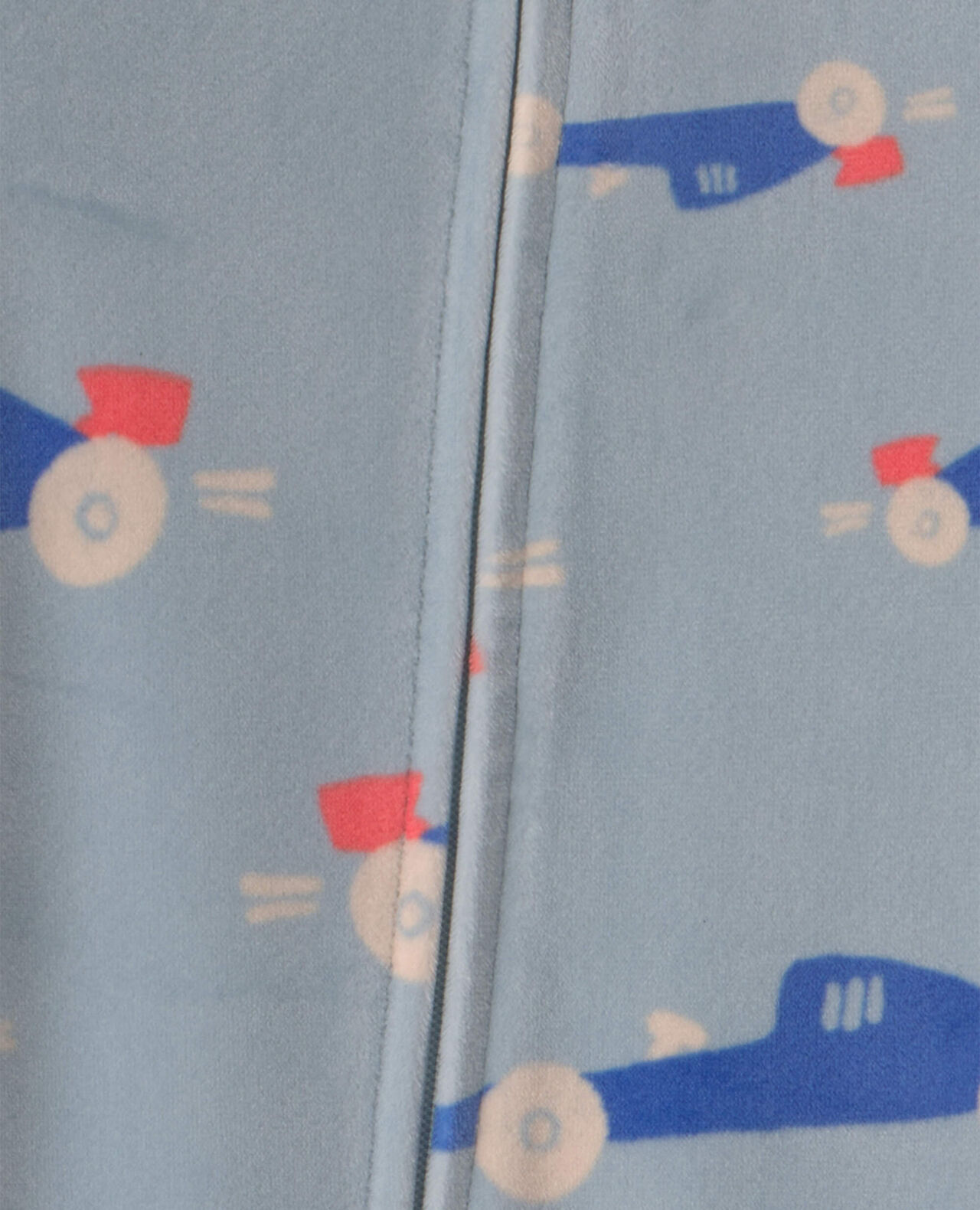 Baby Boy 1-Piece Dino 2-Way Zip DreamPlush Snug Fit Pajama - Cream - Image 8