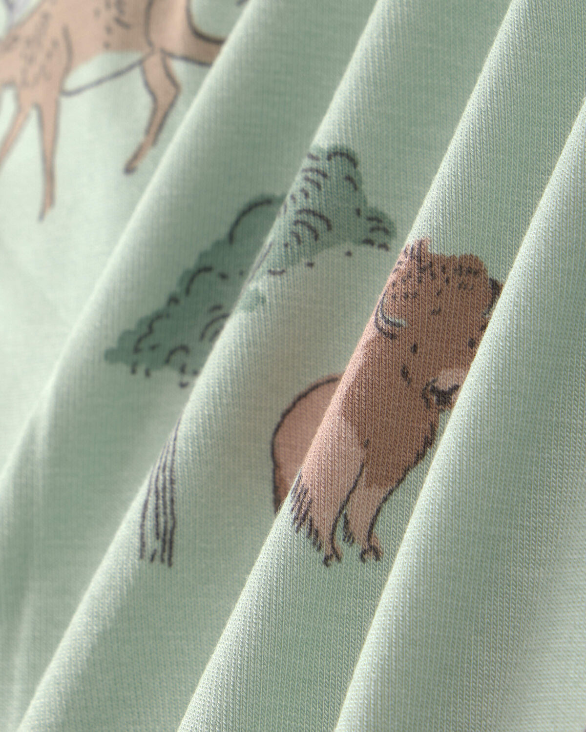 Baby Boy 1-Piece Animals PurelySoft™ Snug Fit Pajama - Green - Image 4