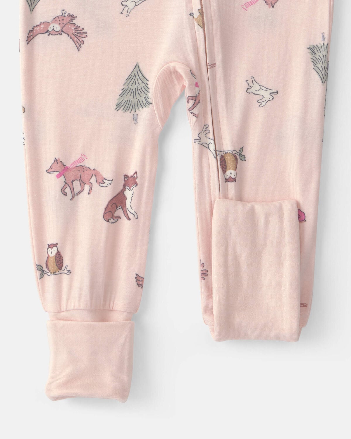 Baby Girl 1-Piece Woodland PurelySoft™ Snug Fit Pajama - Pink - Image 4