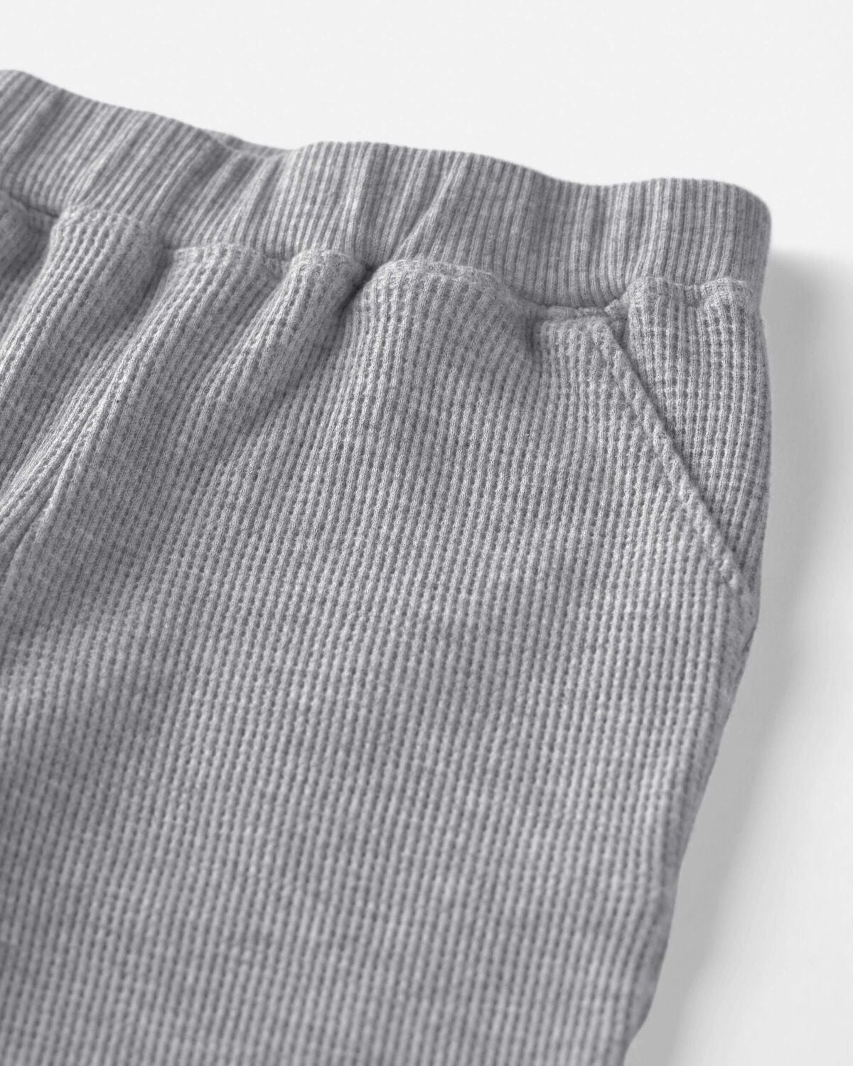 Baby Boy 2-Piece Organic Cotton Waffle Knit Top & Pant Set - Image 2