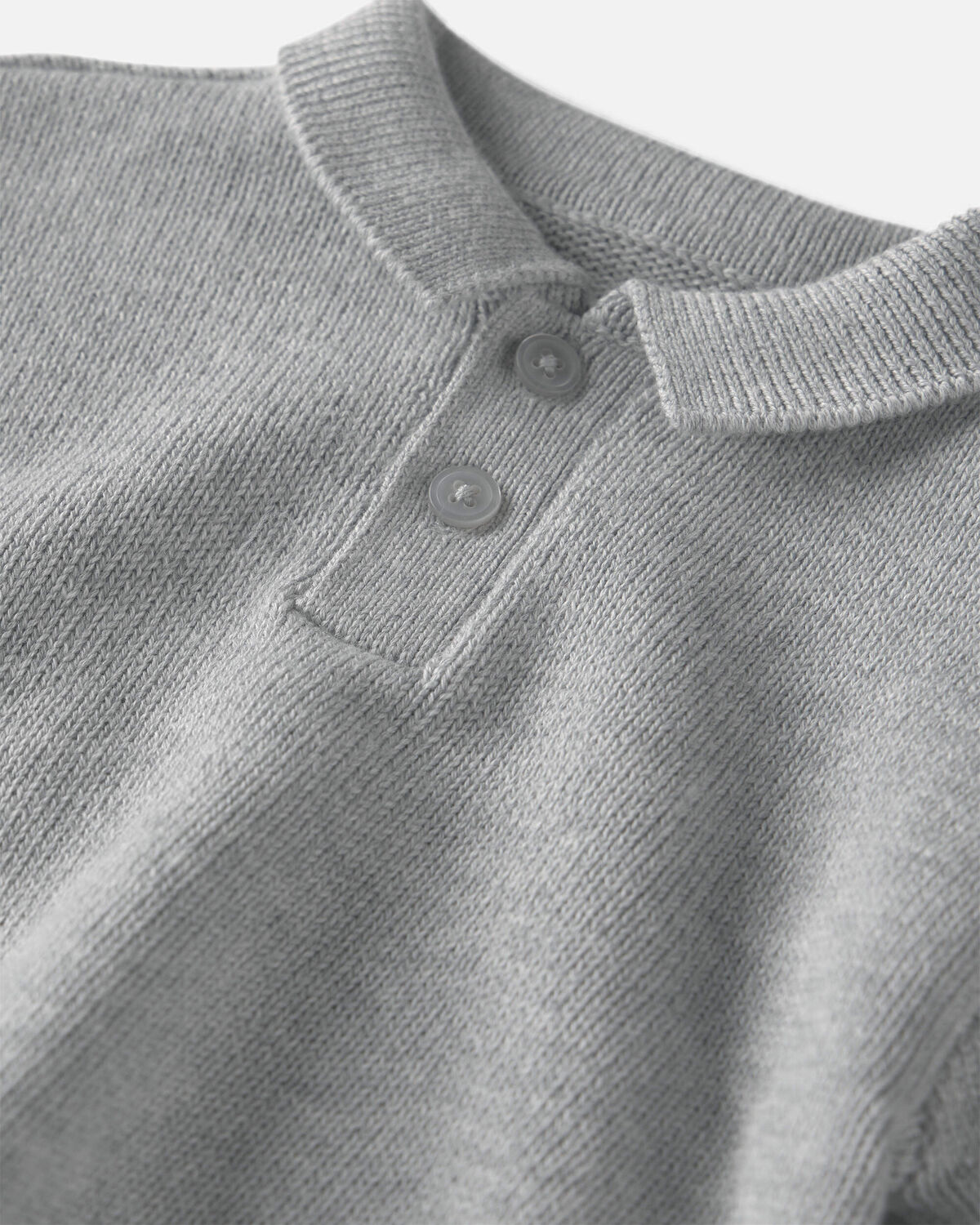 Baby Boy Organic Cotton Sweater Knit Polo - Image 2