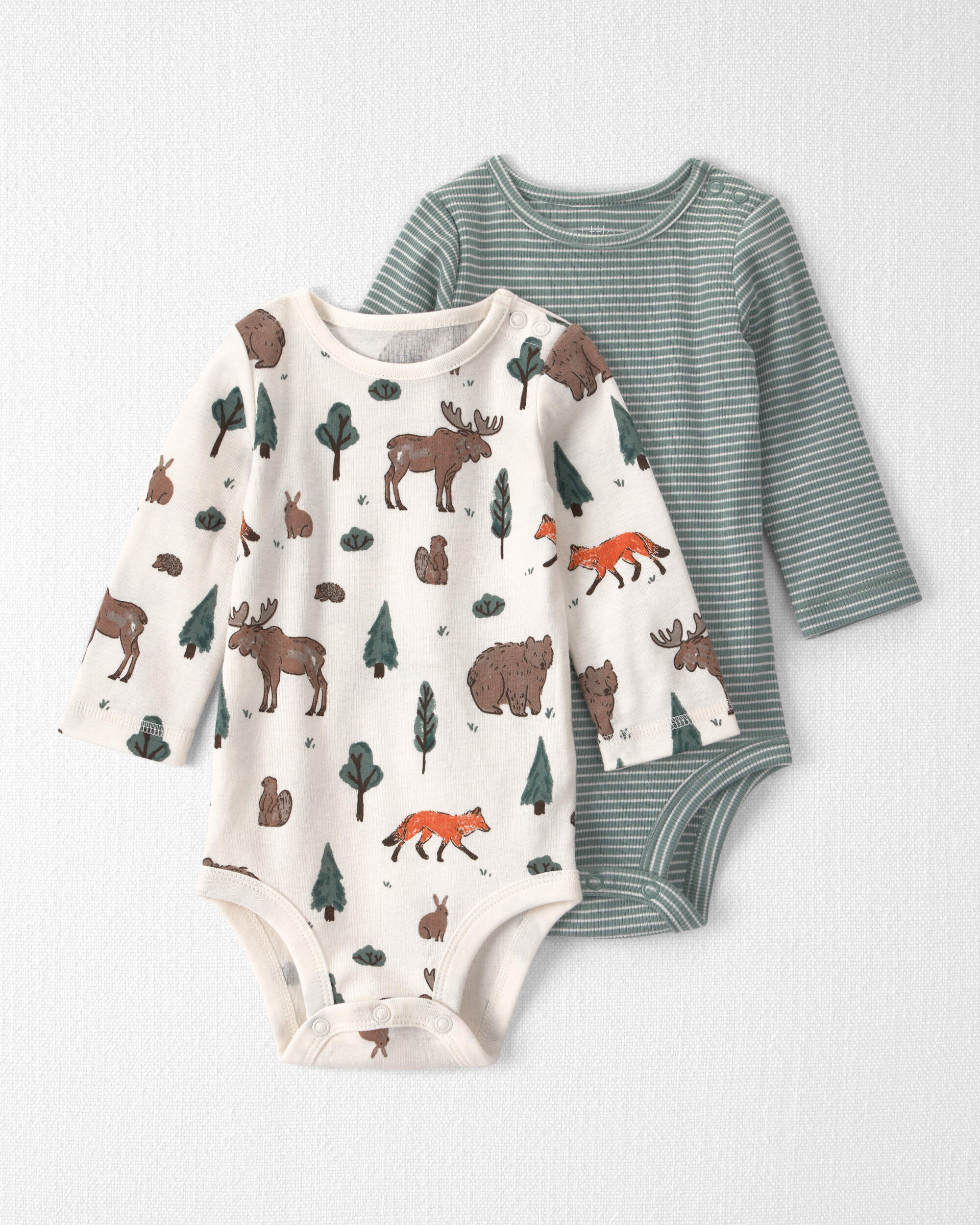 Baby 2-Pack Organic Cotton Bodysuits - Image 5