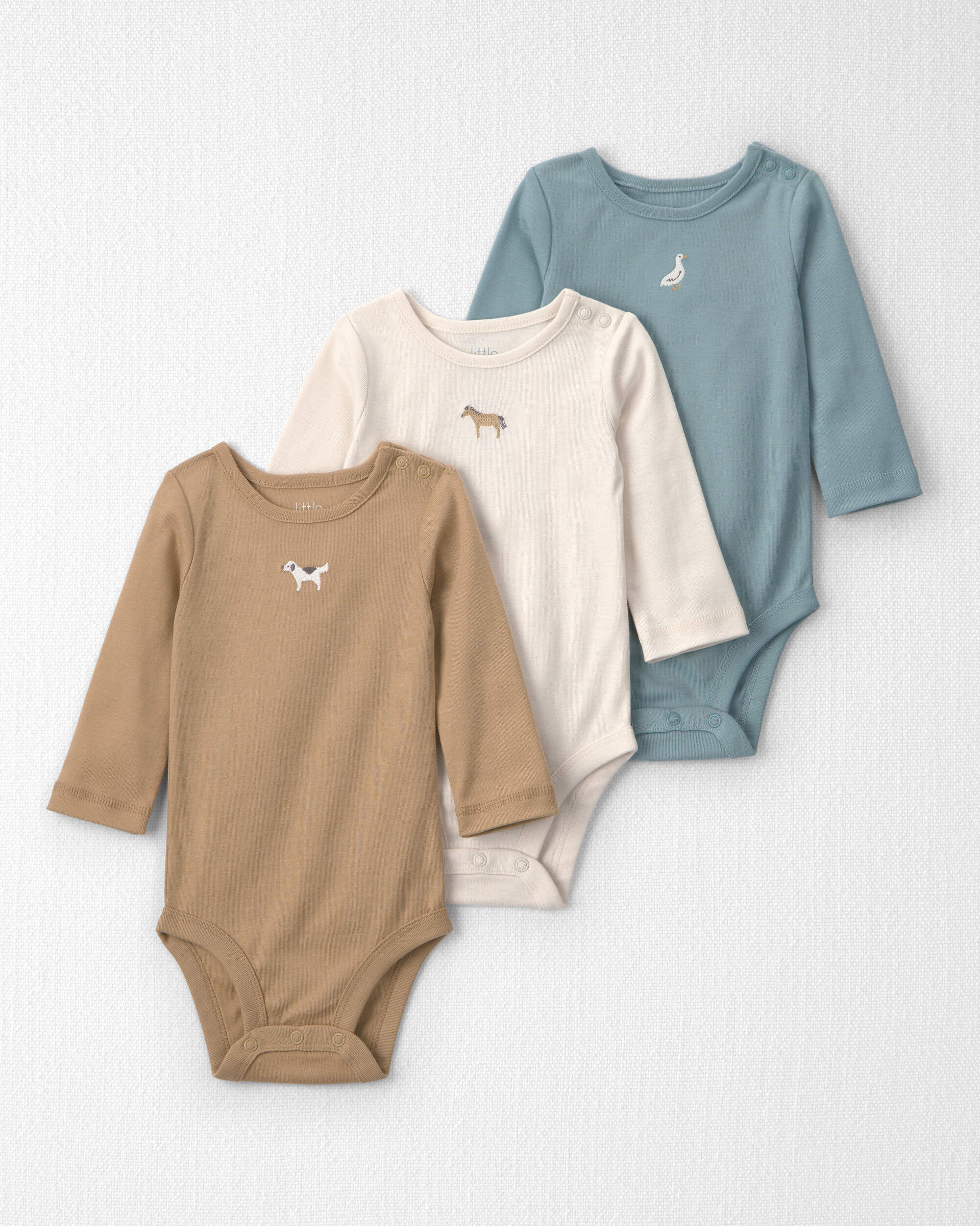 Baby 3-Pack Organic Cotton Bodysuits - Image 6