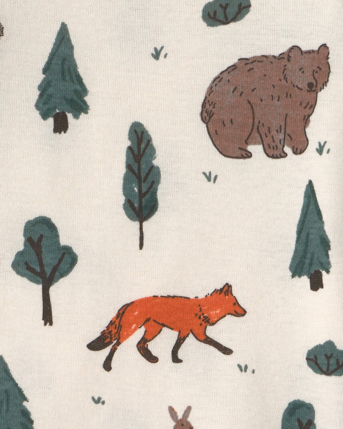 Baby 2-Piece Organic Cotton Pajamas in Woodland Creatures - Image 3