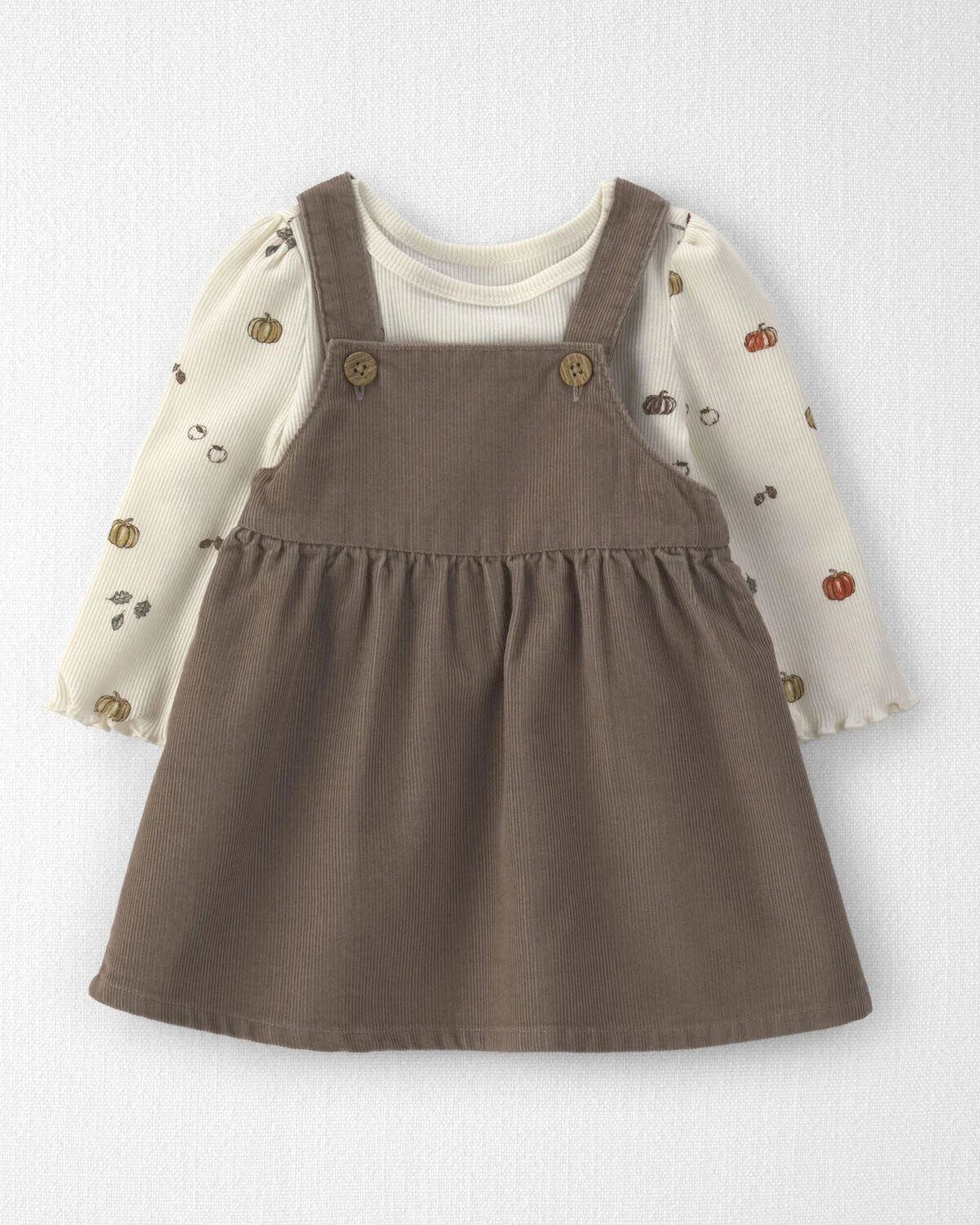 Baby Girl 2-Piece Organic Cotton Corduroy Jumper Set