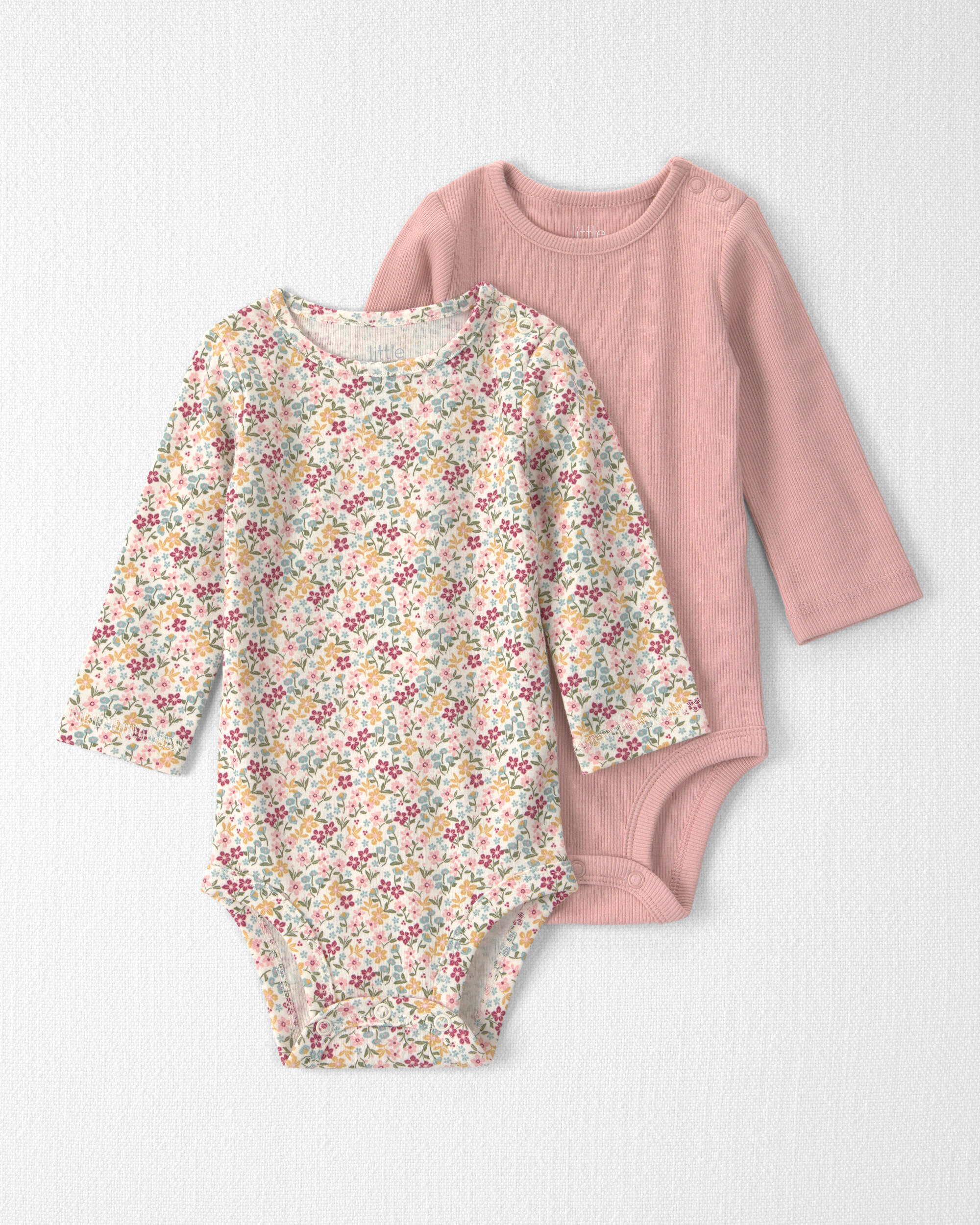 Baby Girl 2-Pack Organic Cotton Bodysuits - Image 6