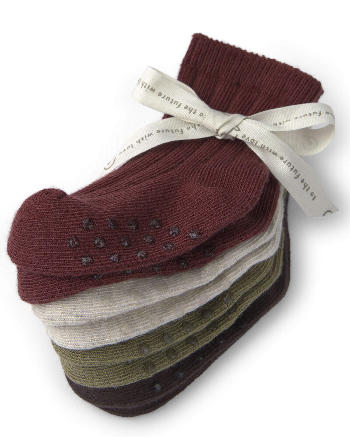 Baby 4-Pack No-Slip Ankle Socks Made with Organic Cotton - Image 2