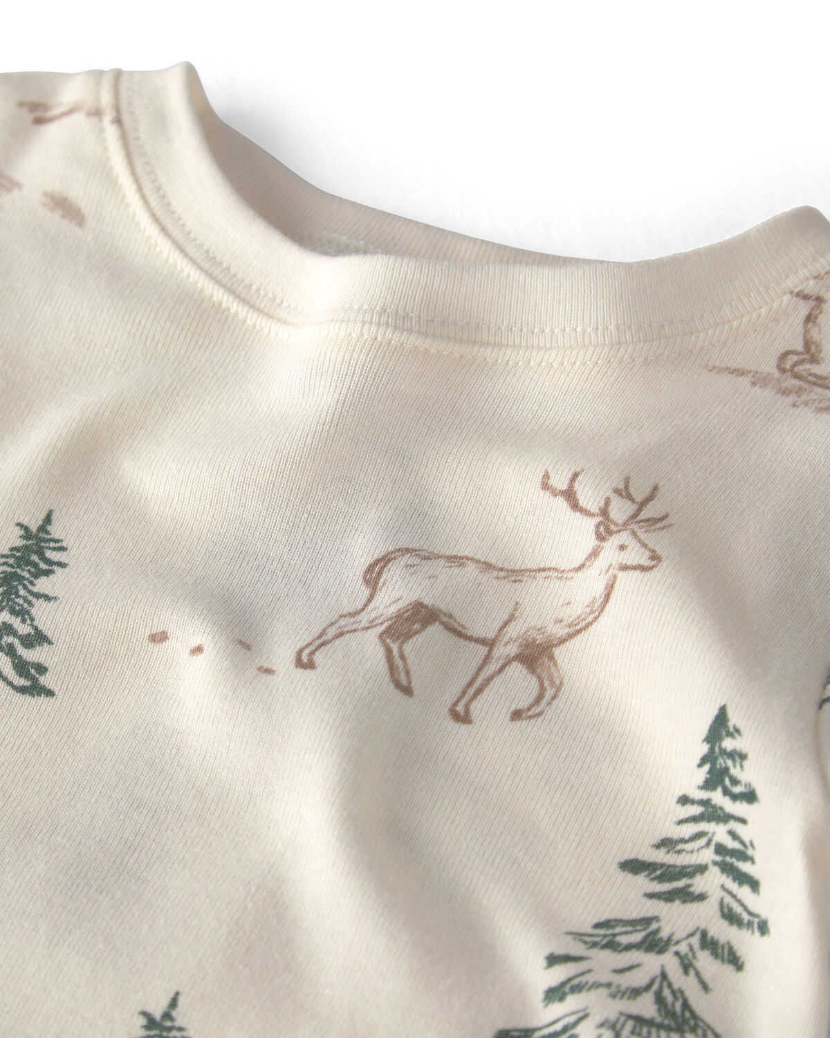 Baby 2-Piece Organic Cotton Pajamas in Reindeer Forest - Image 2