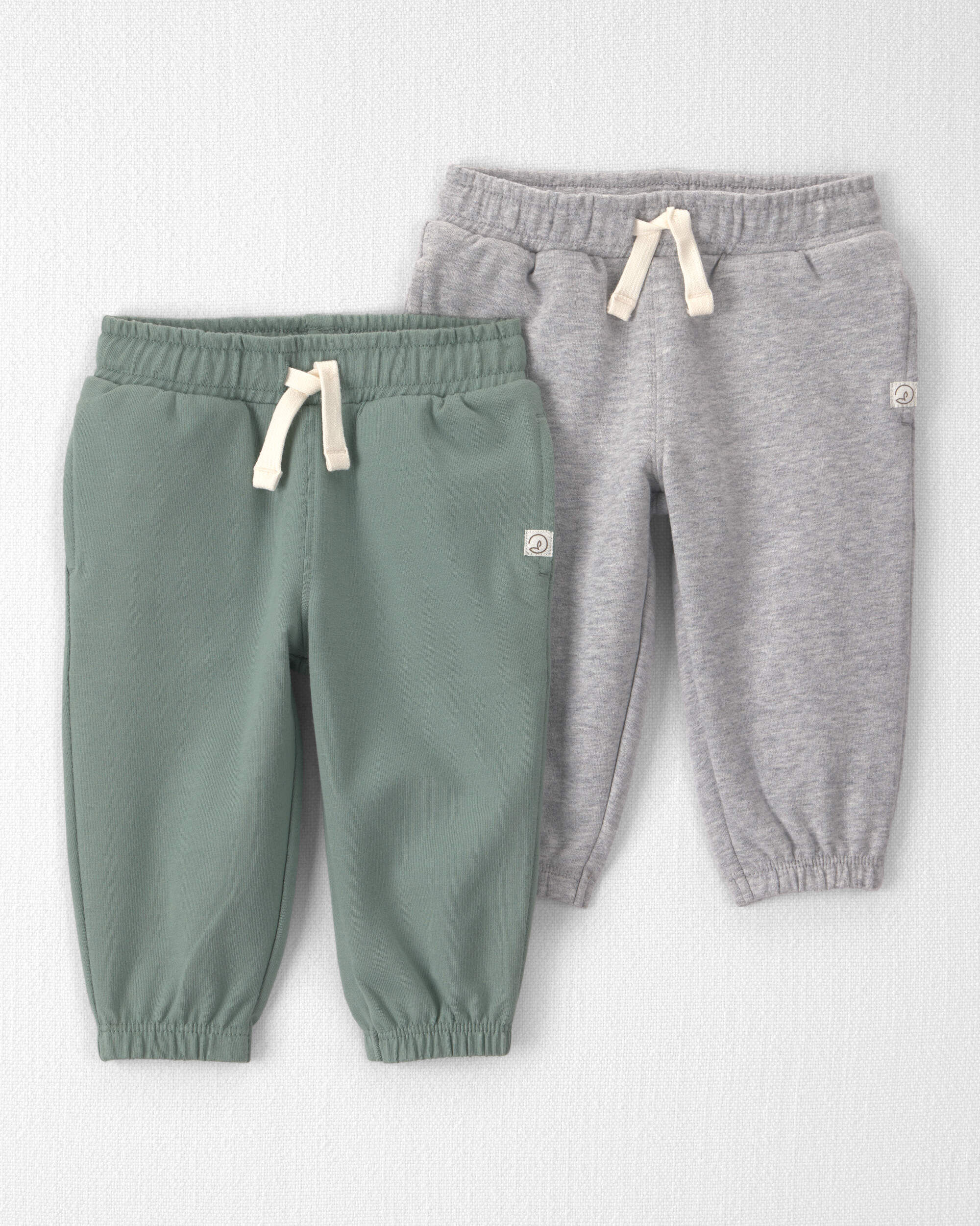 Baby 2-Pack Organic Cotton French Terry Joggers - Image 6