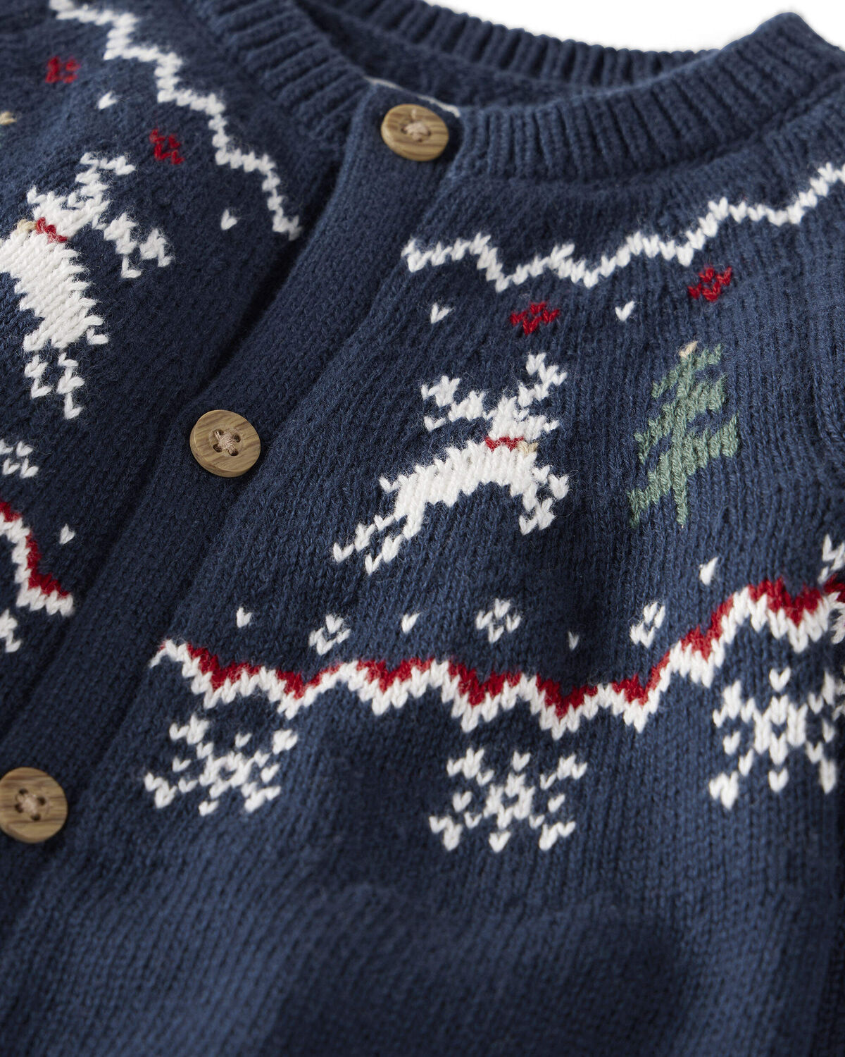 Baby Organic Cotton Fair Isle Sweater Knit Jumpsuit - Image 2