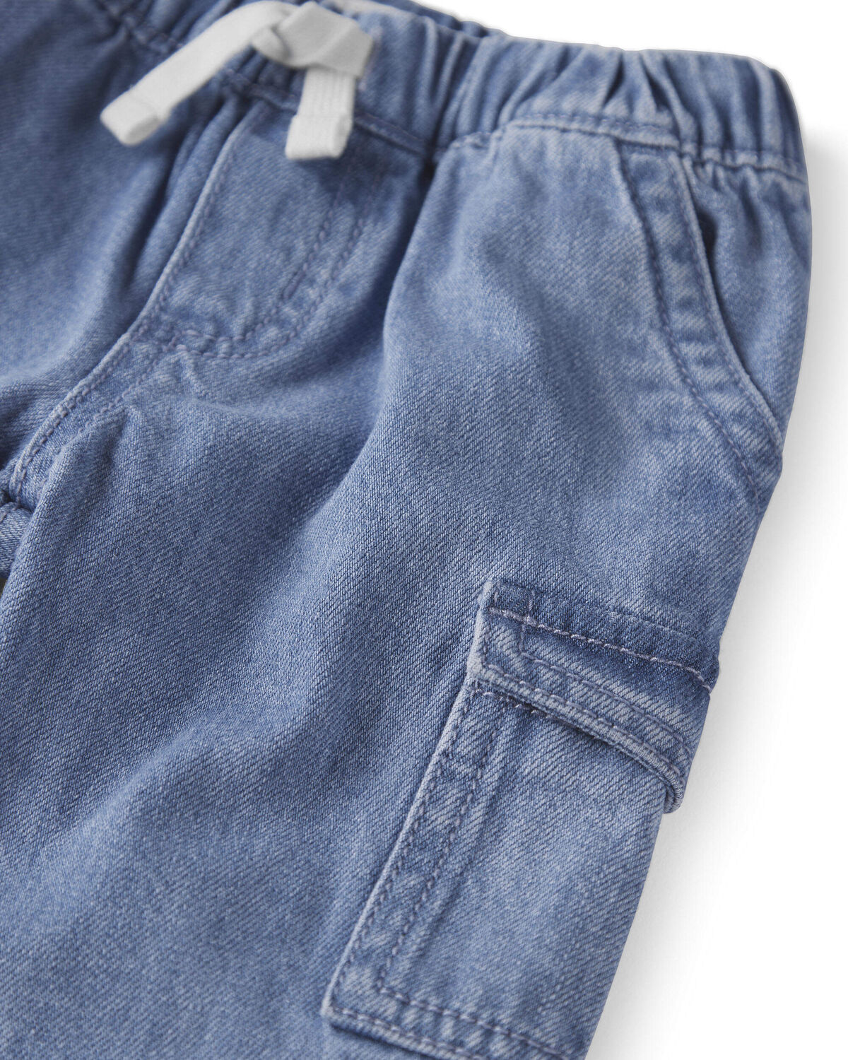 Baby Organic Cotton Denim Cargo Pants - Image 3