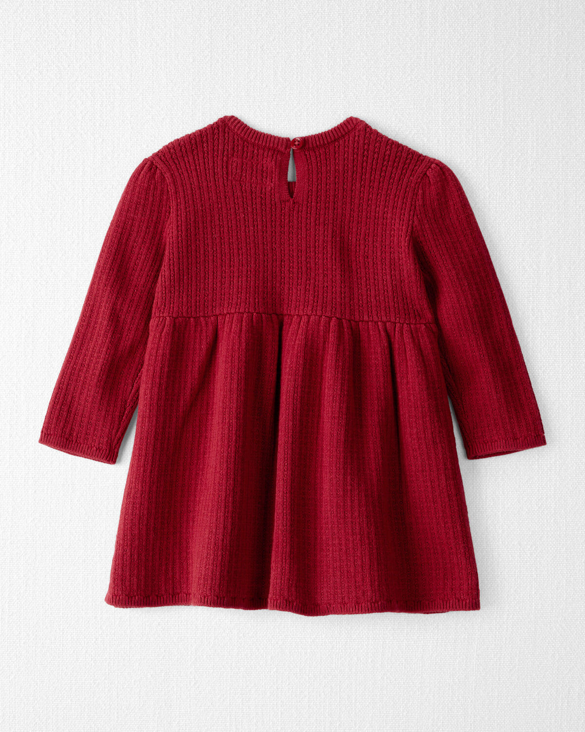 Baby Girl Organic Cotton Sweater Knit Dress - Image 3