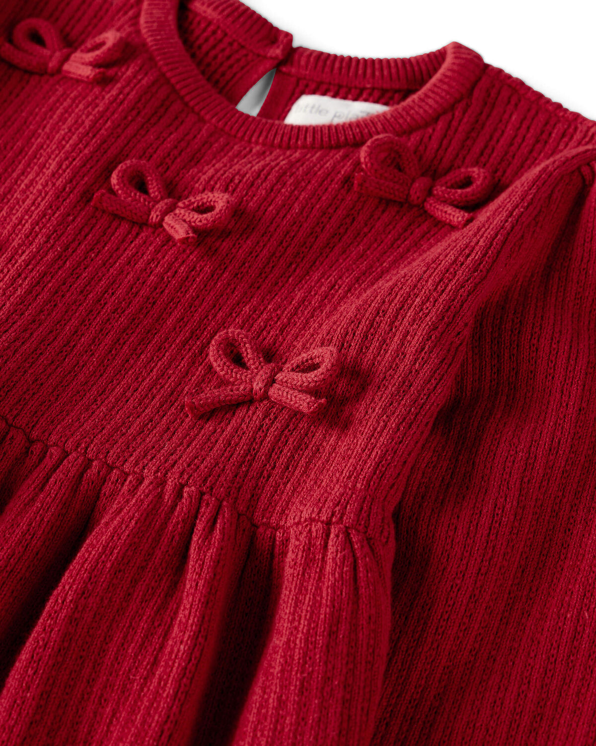 Baby Girl Organic Cotton Sweater Knit Dress - Image 4