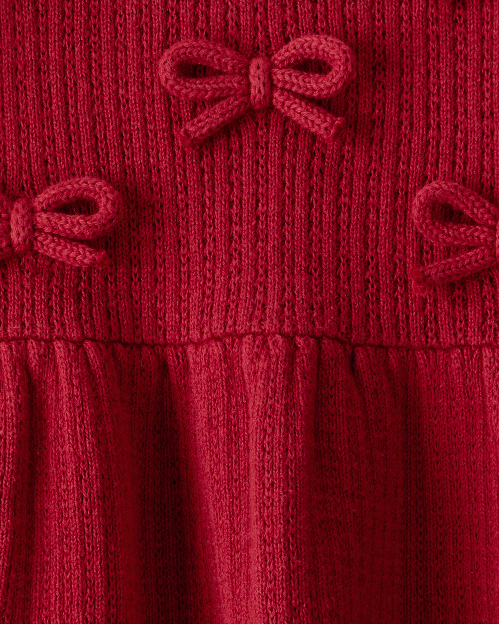 Baby Girl Organic Cotton Sweater Knit Dress - Image 6