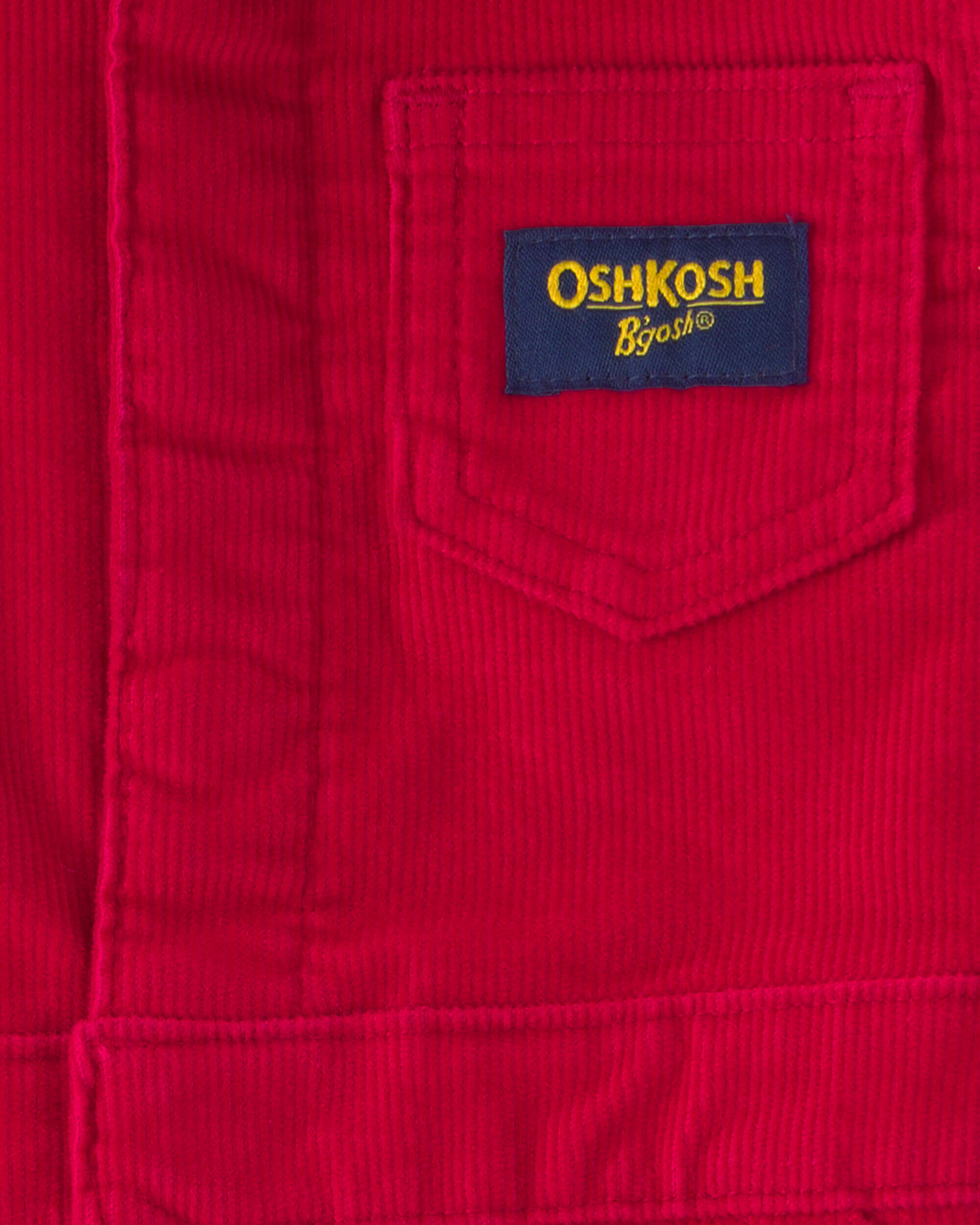 Baby Boy Corduroy Long-Sleeve Jumpsuit - Red - Image 3