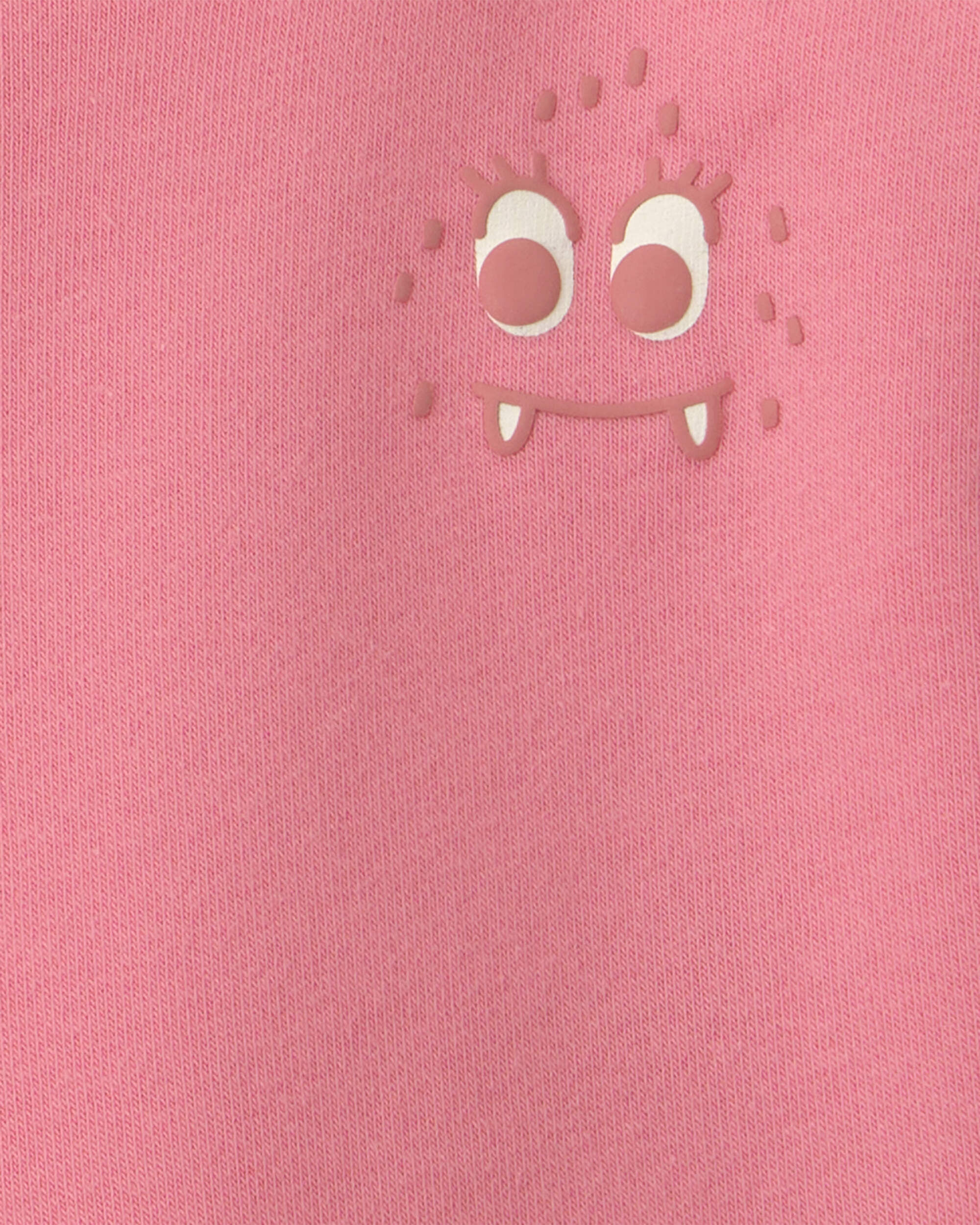 Baby Girl Monster Fleece Pullover Sweatshirt - Pink - Image 5