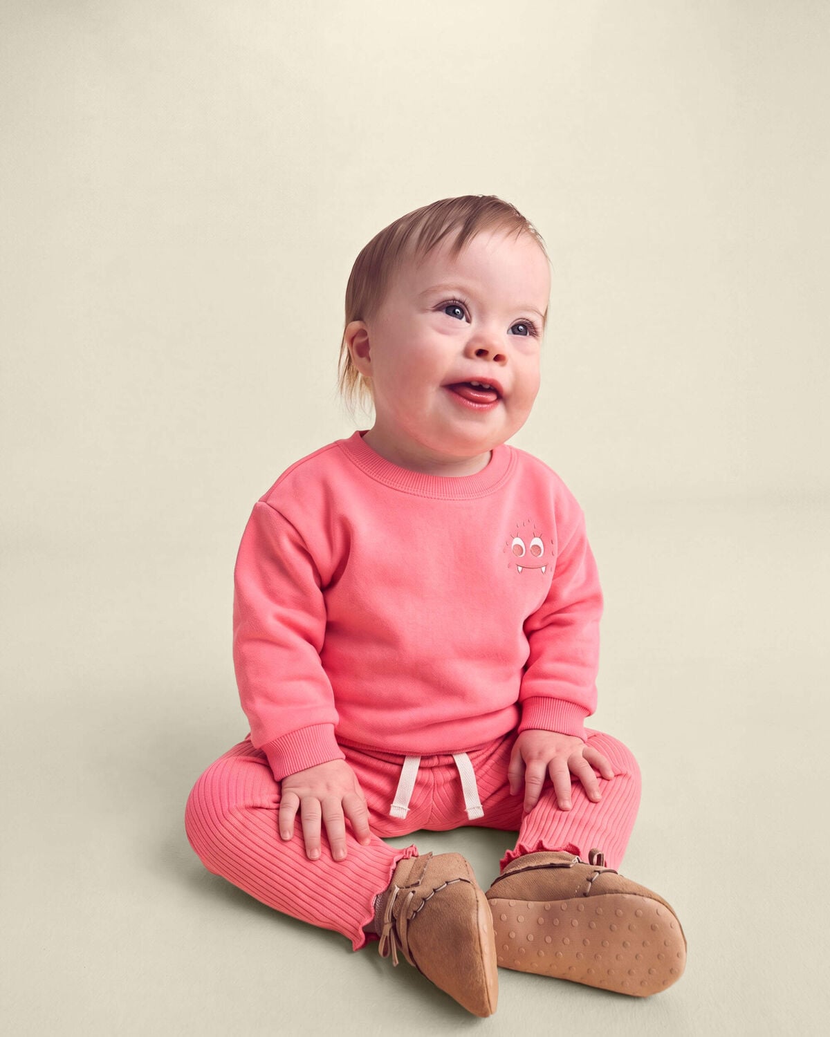 Baby Girl Monster Fleece Pullover Sweatshirt - Pink - Image 4