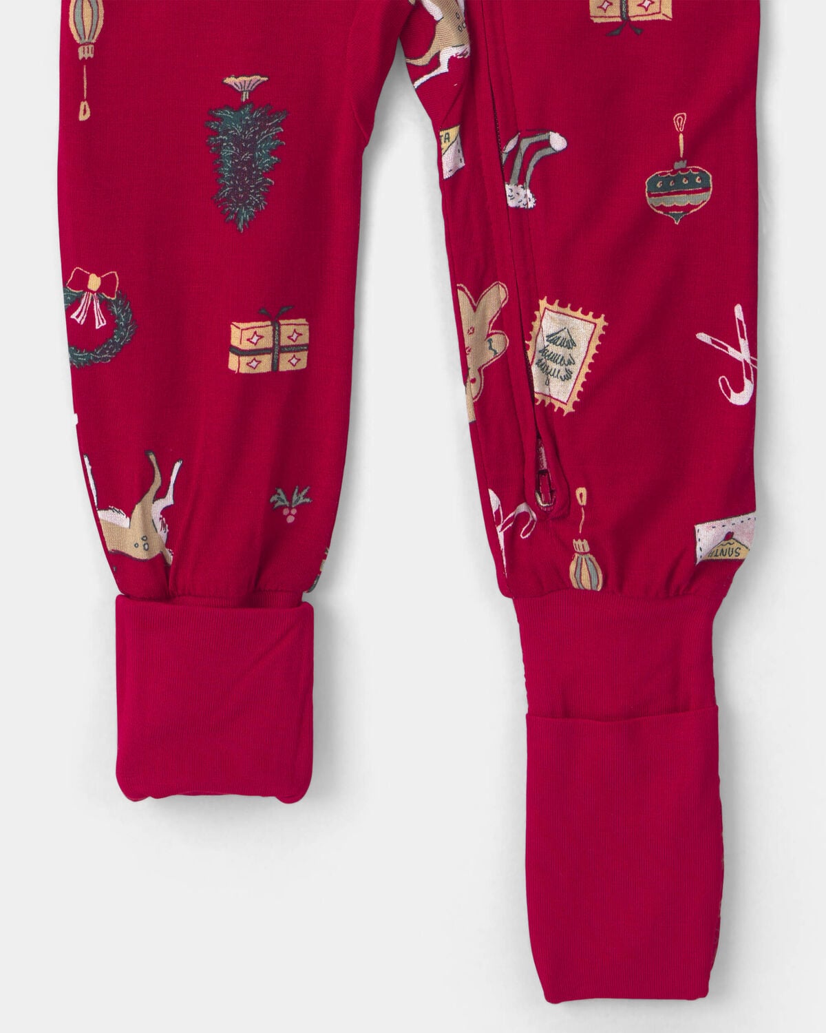 Baby 1-Piece Christmas PurelySoft™ Snug Fit Pajama - Red - Image 3