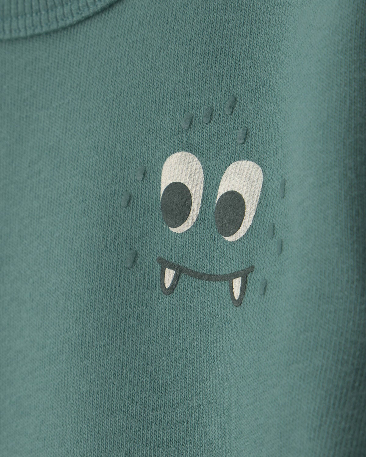 Baby Boy Monster Fleece Pullover Sweatshirt - Green - Image 2