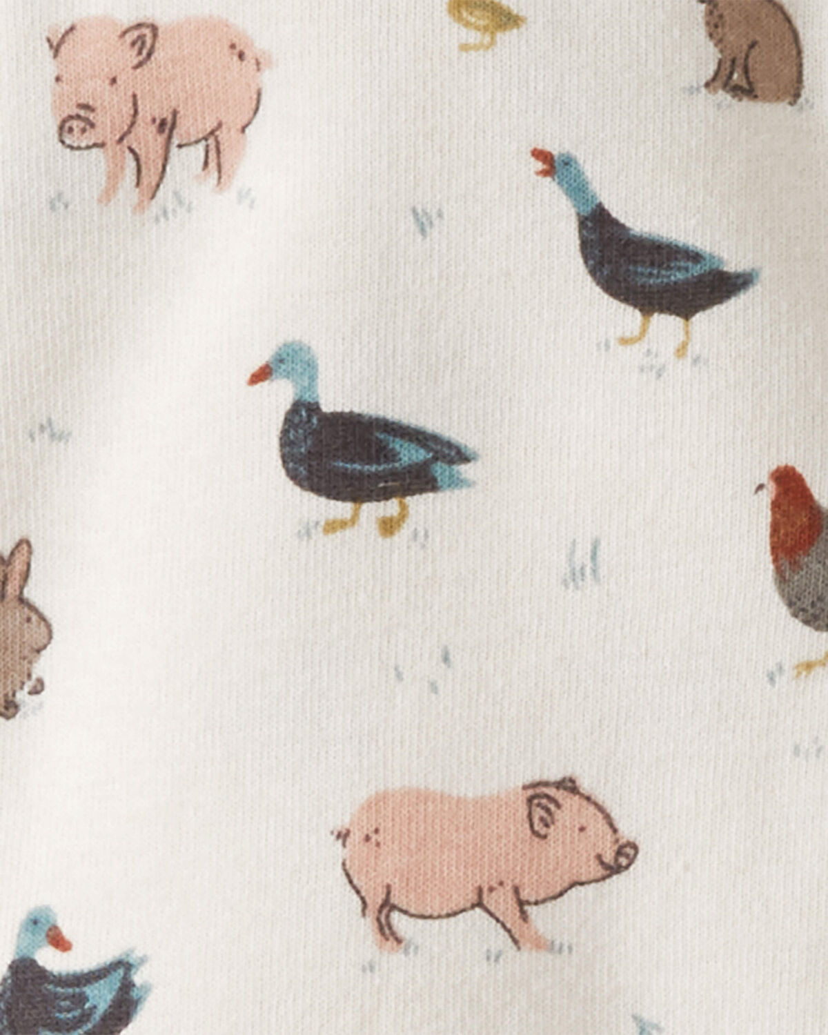 Baby Organic Cotton Sleep & Play Pajamas in Farm Friends - Image 3