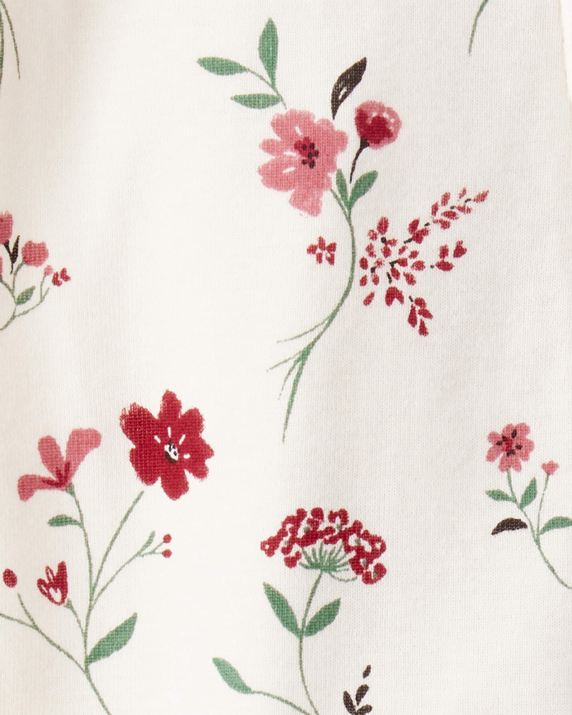 Baby Girl Organic Cotton Sleep & Play Pajamas in Rosethorn Hollow - Image 5