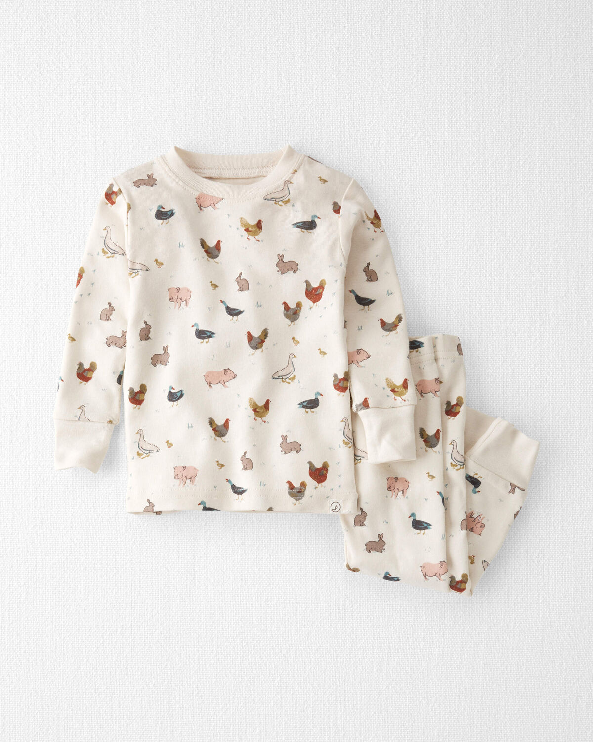 Baby Organic Cotton Pajamas in Farm Friends