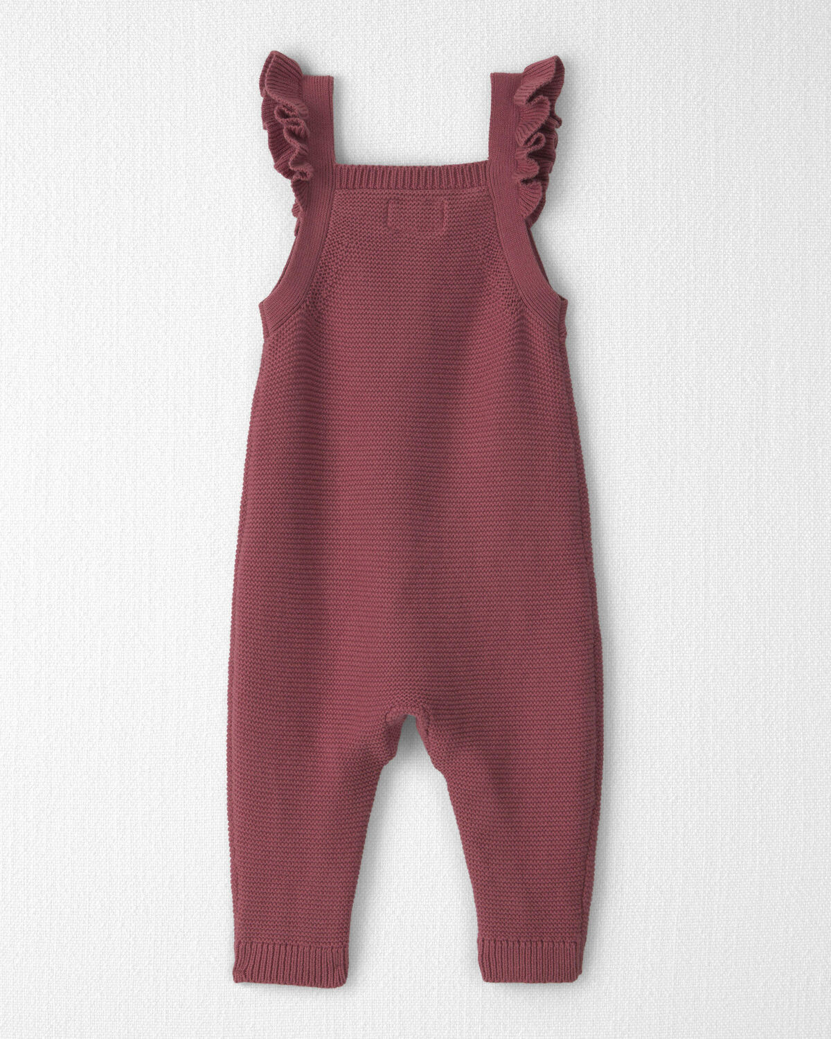 Baby Girl Organic Cotton Sweater Knit Overalls - Image 3