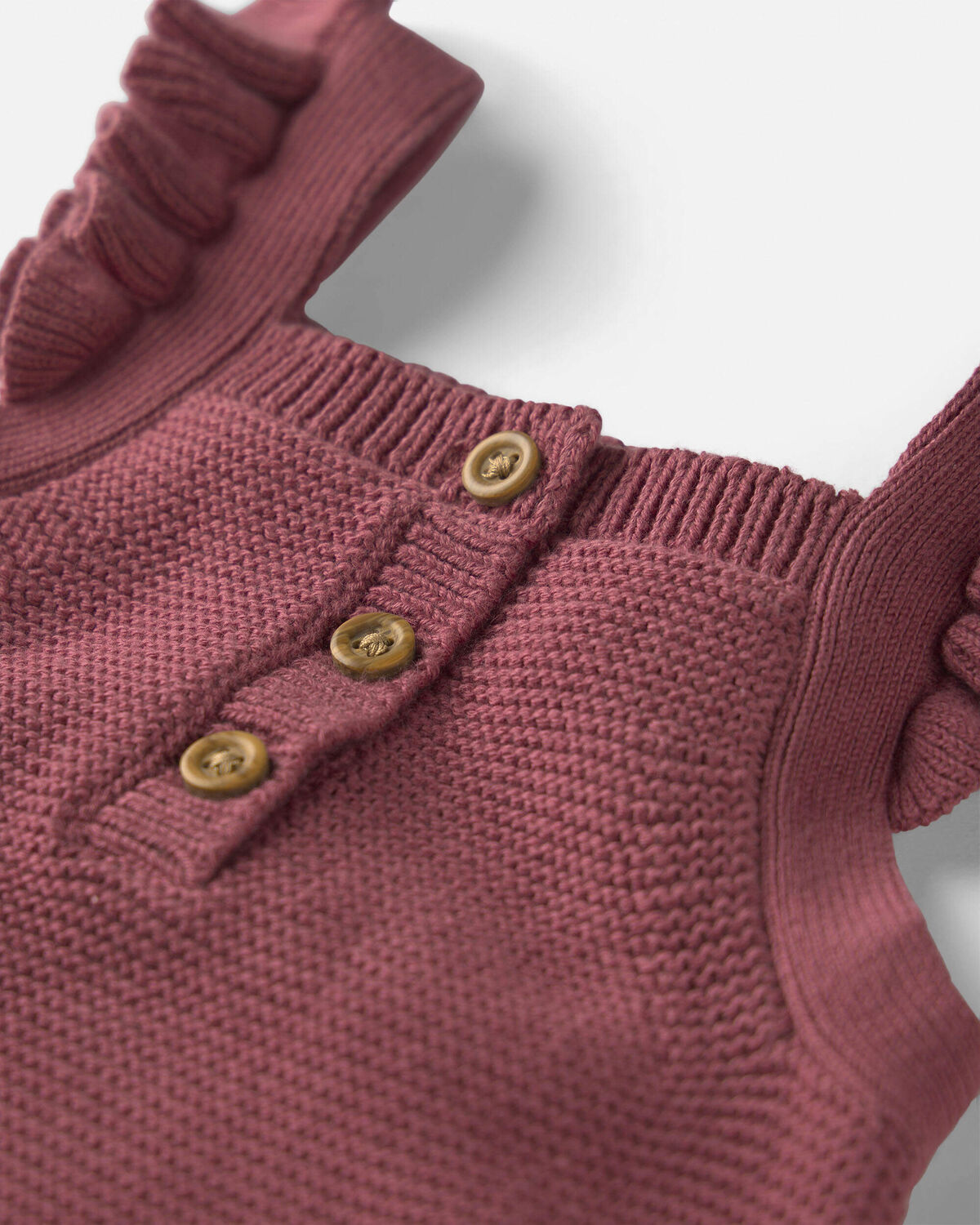 Baby Girl Organic Cotton Sweater Knit Overalls - Image 4