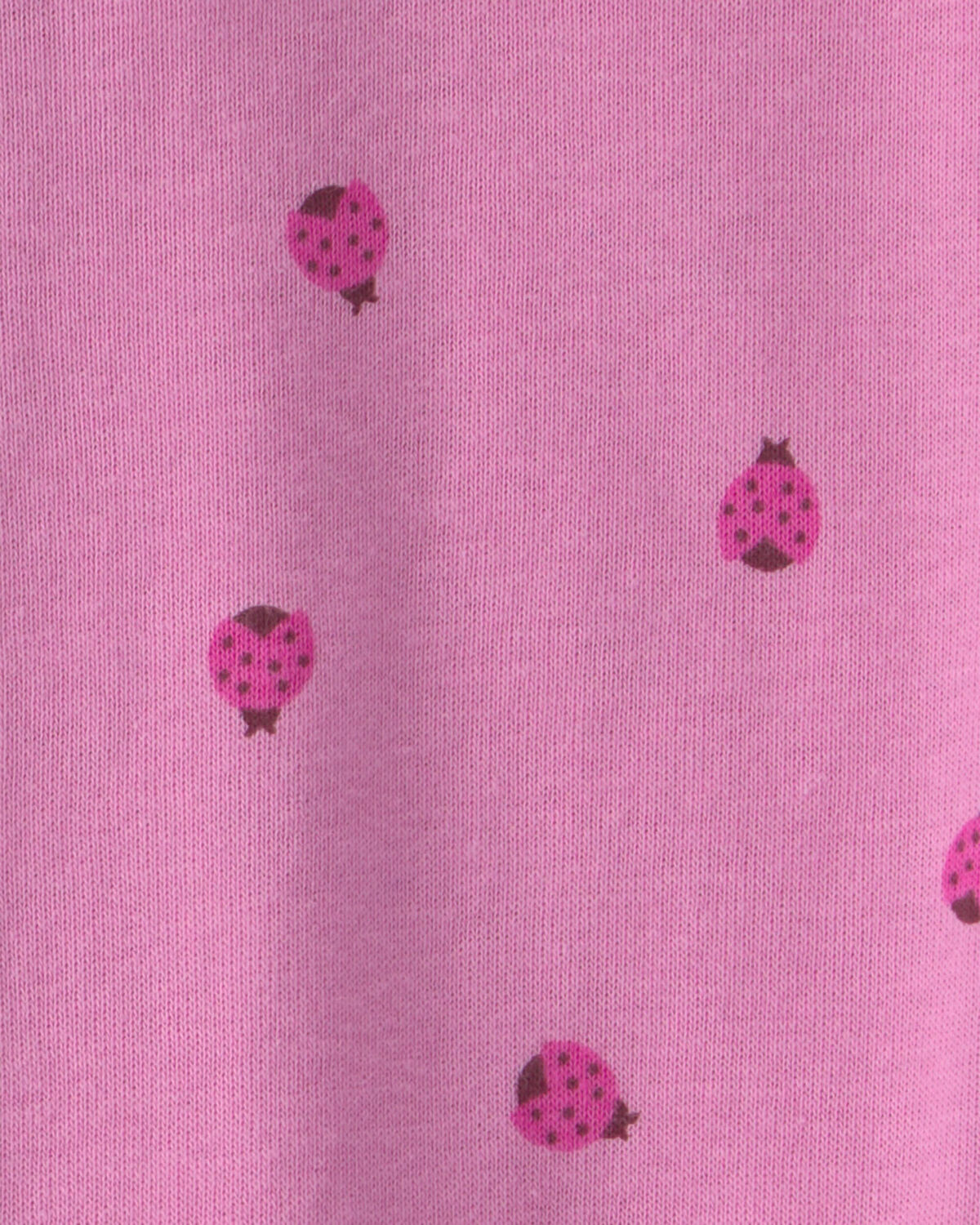 Baby Girl 3-Pack Fruit 100% Cotton 1-Piece Pajama Sets - Pink/Purple - Image 3