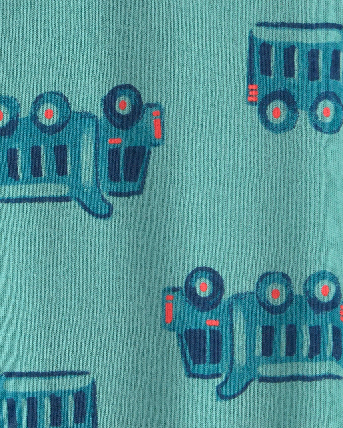 Baby Boy 3-Pack Racecar 100% Cotton 1-Piece Pajama Sets - Green/Blue/Cream - Image 3