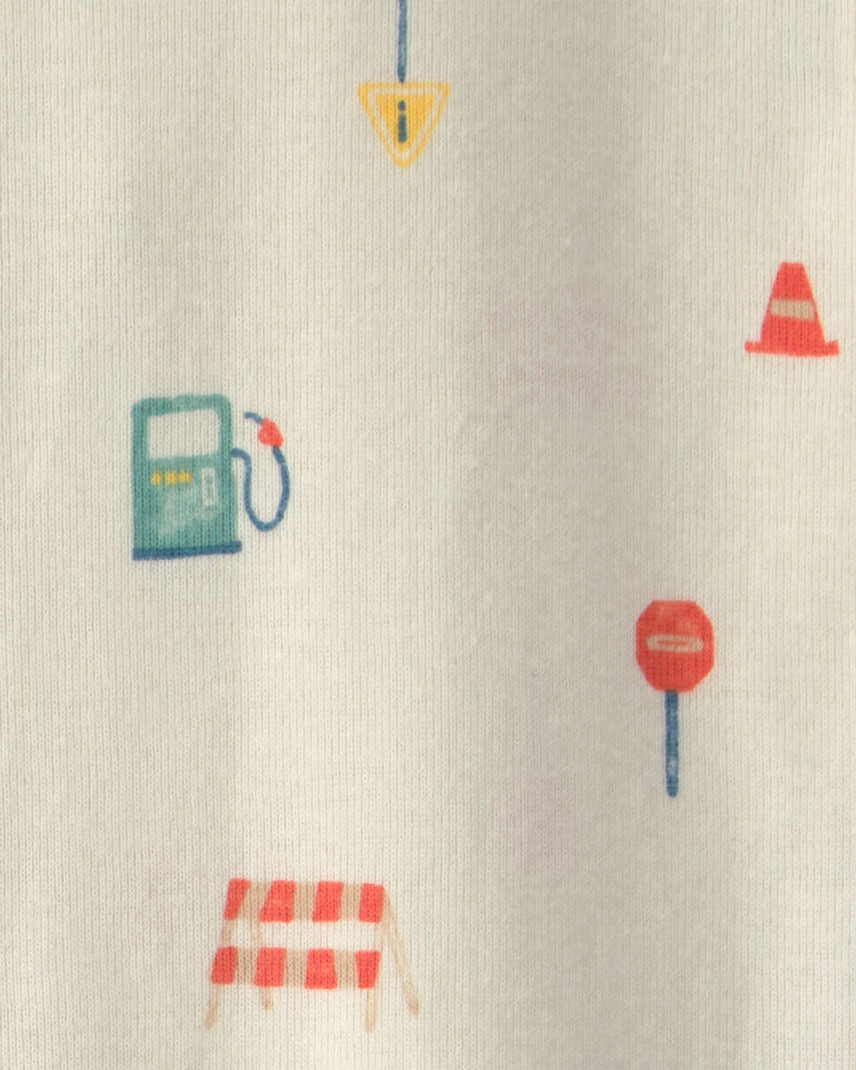 Baby Boy 3-Pack Racecar 100% Cotton 1-Piece Pajama Sets - Green/Blue/Cream - Image 4