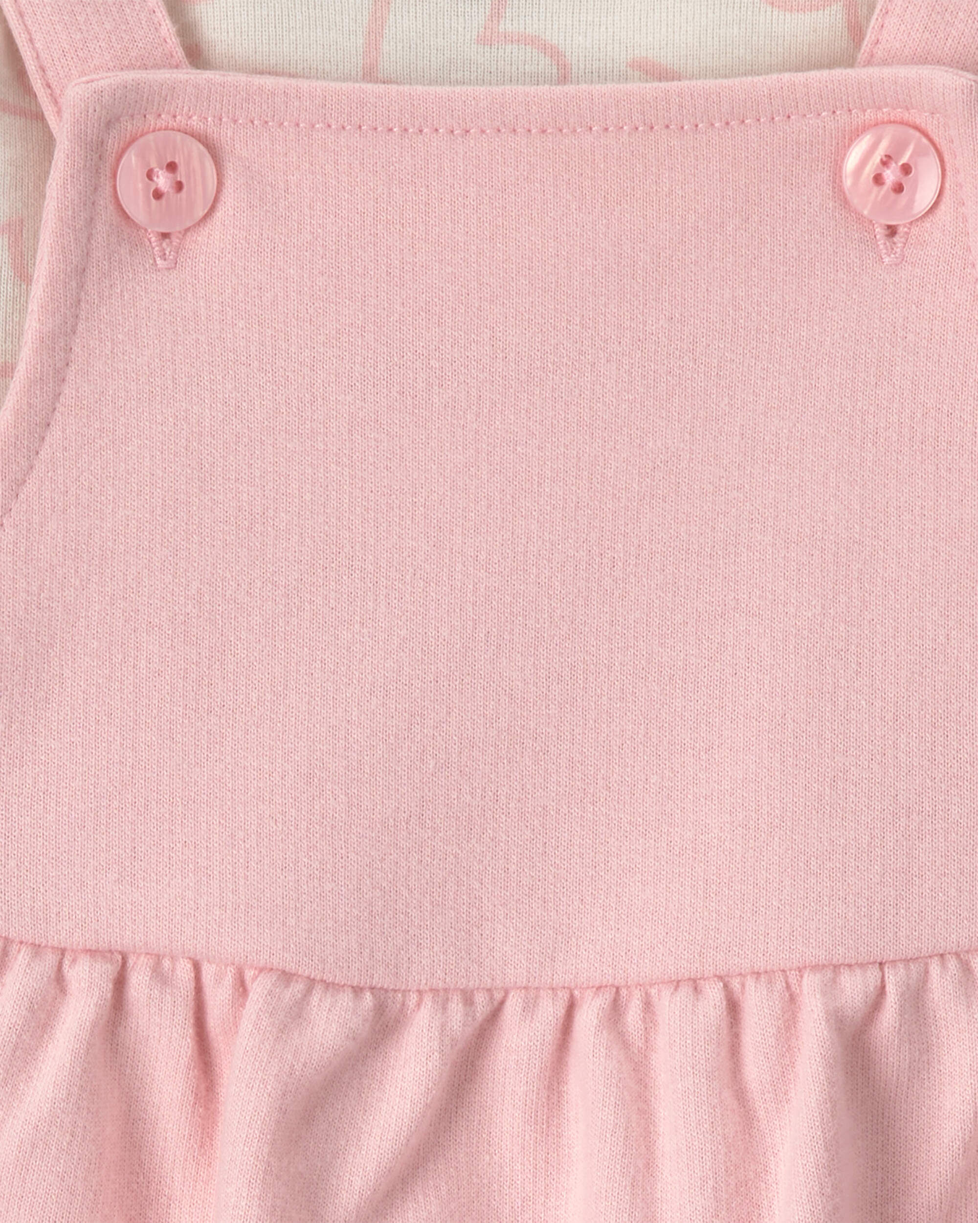 Baby Girl 3-Piece Heart Valentine's Day French Terry Long-Sleeve Dress Set - Pink/Cream - Image 6