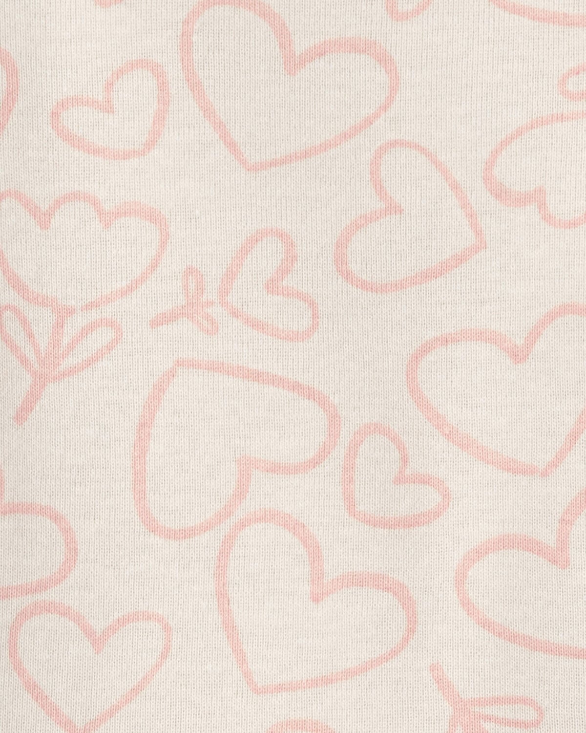 Baby Girl 3-Piece Heart Valentine's Day French Terry Long-Sleeve Dress Set - Pink/Cream - Image 5