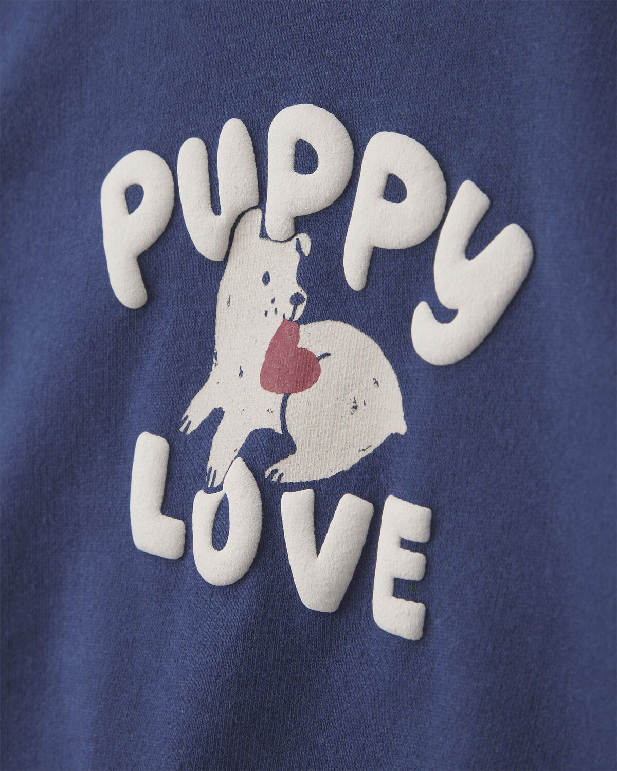 Baby Boy 2-Piece 'Puppy Love' French Terry Long-Sleeve Top & Pant Set - Navy Blue/Grey - Image 3