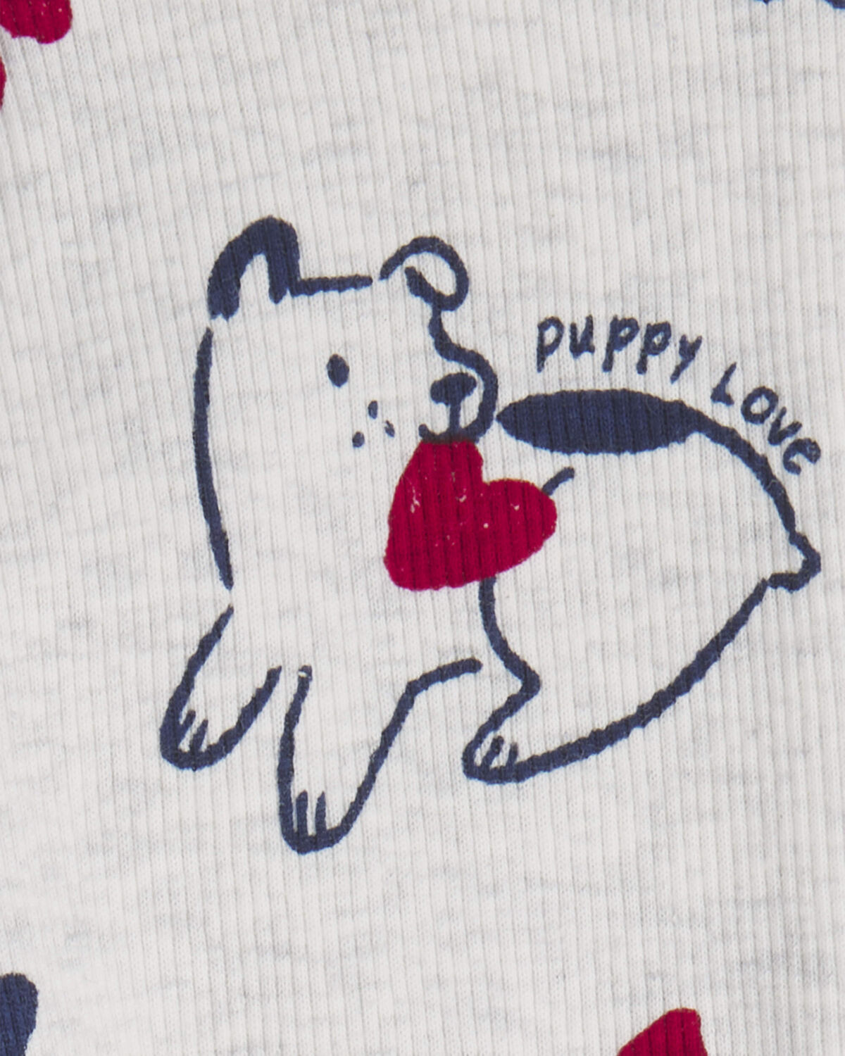 Baby Boy 2-Piece 'Puppy Love' French Terry Long-Sleeve Top & Pant Set - Navy Blue/Grey - Image 5