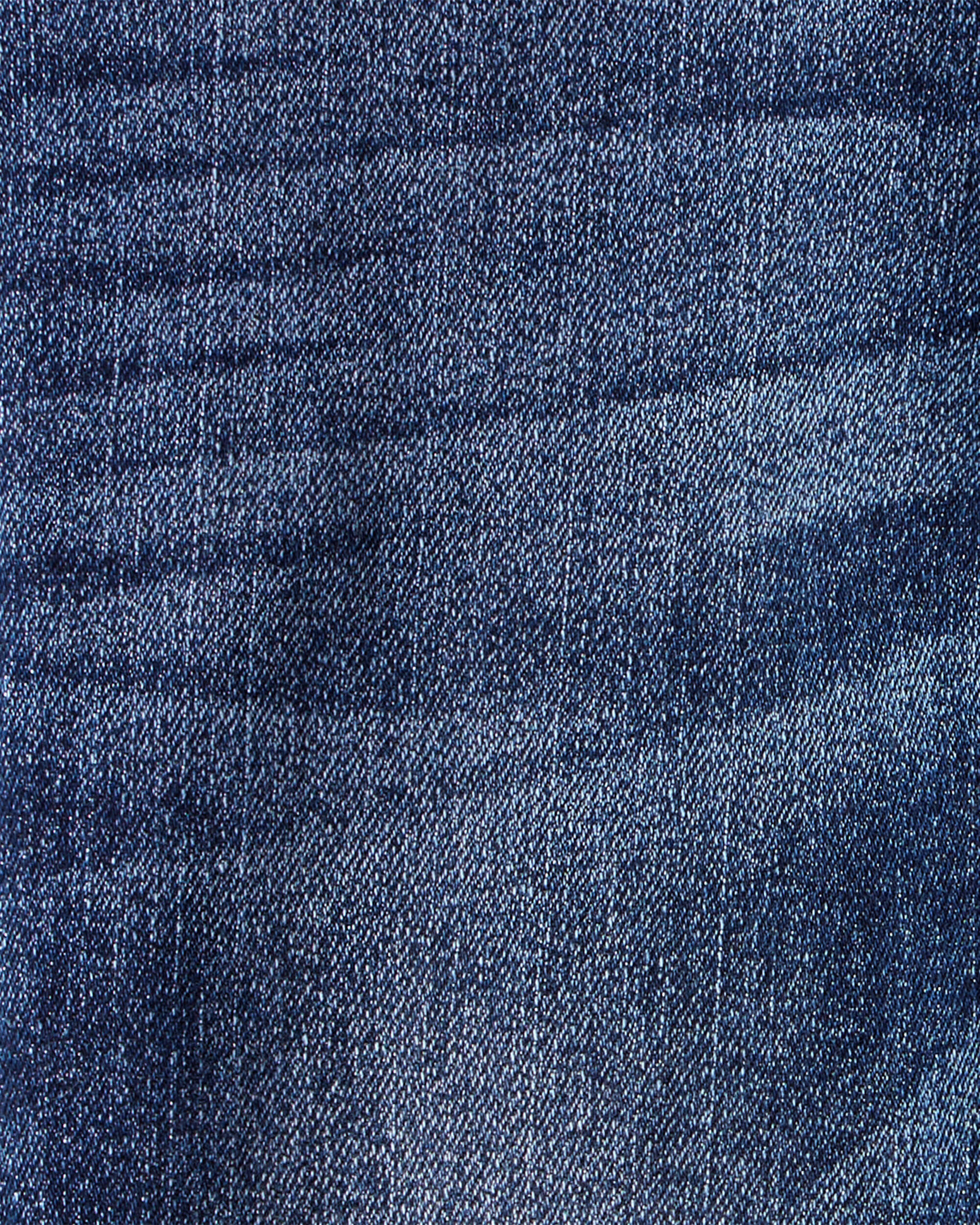 Toddler Boy Dark Blue Wash Classic Jeans - Image 4
