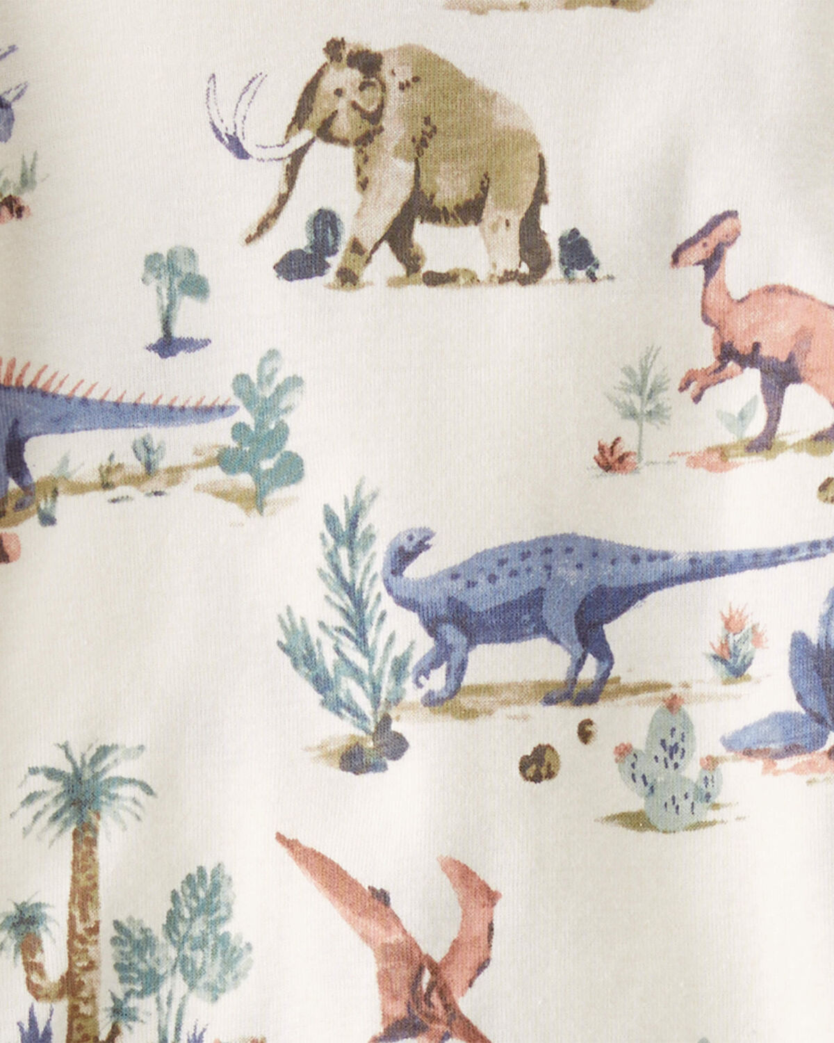 Toddler Dinosaur Print Organic Cotton Pajamas Set - Image 3