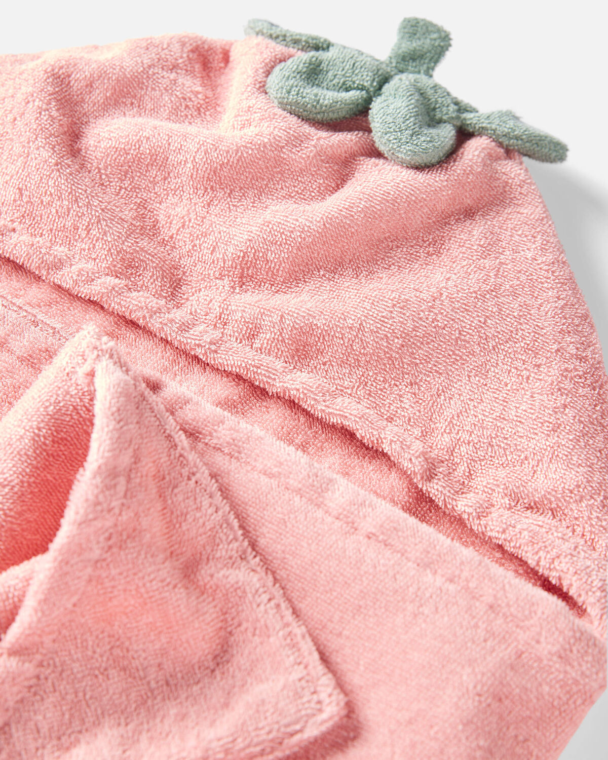 Toddler Organic Terry Cotton Strawberry Towel - Image 2