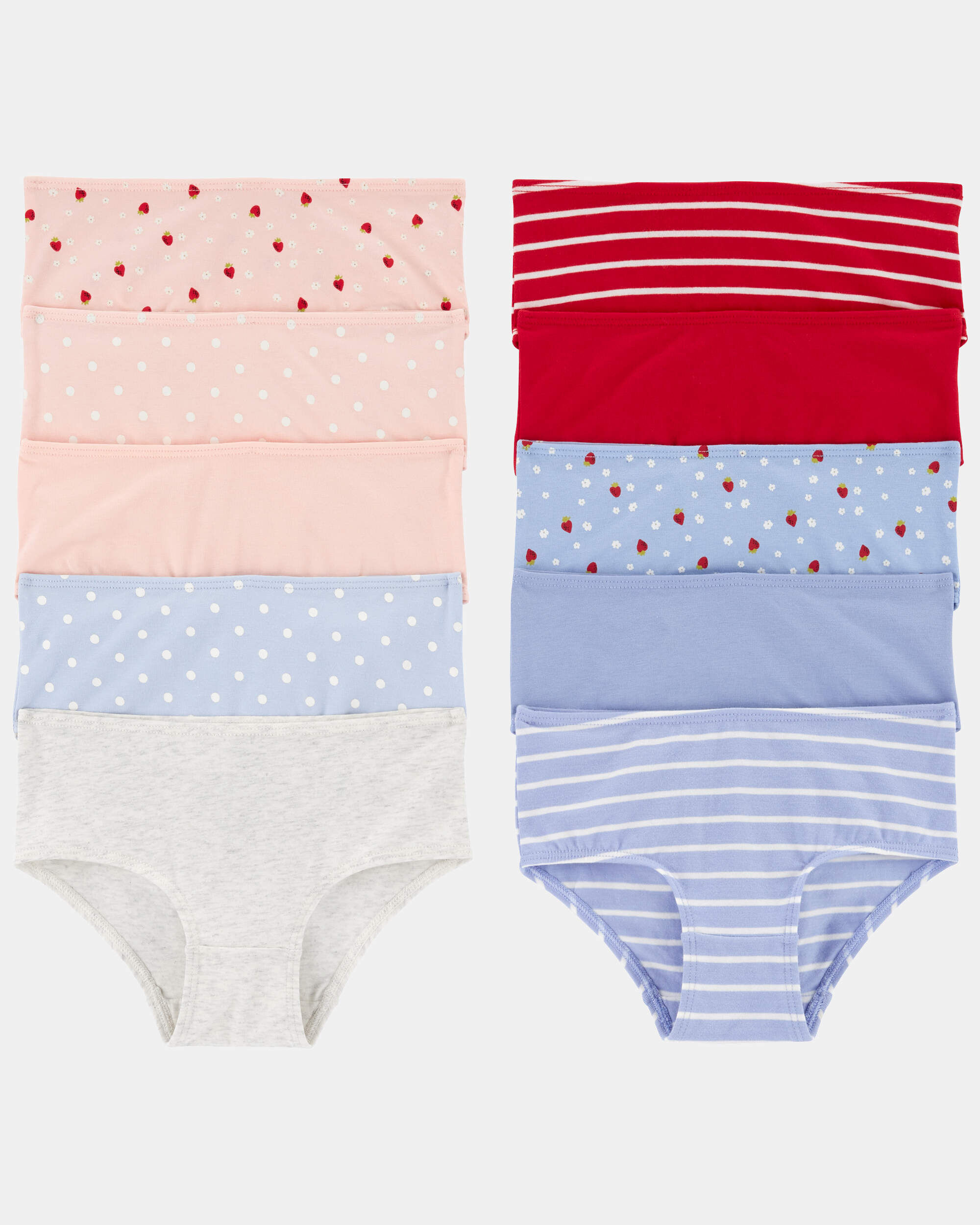Toddler Girl 10-Pack Strawberry Print Brief Underwear - Image 2