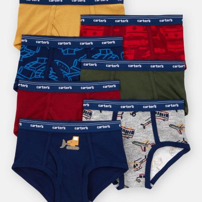 Toddler Boy 7-Pack Construction Print Brief Underwear