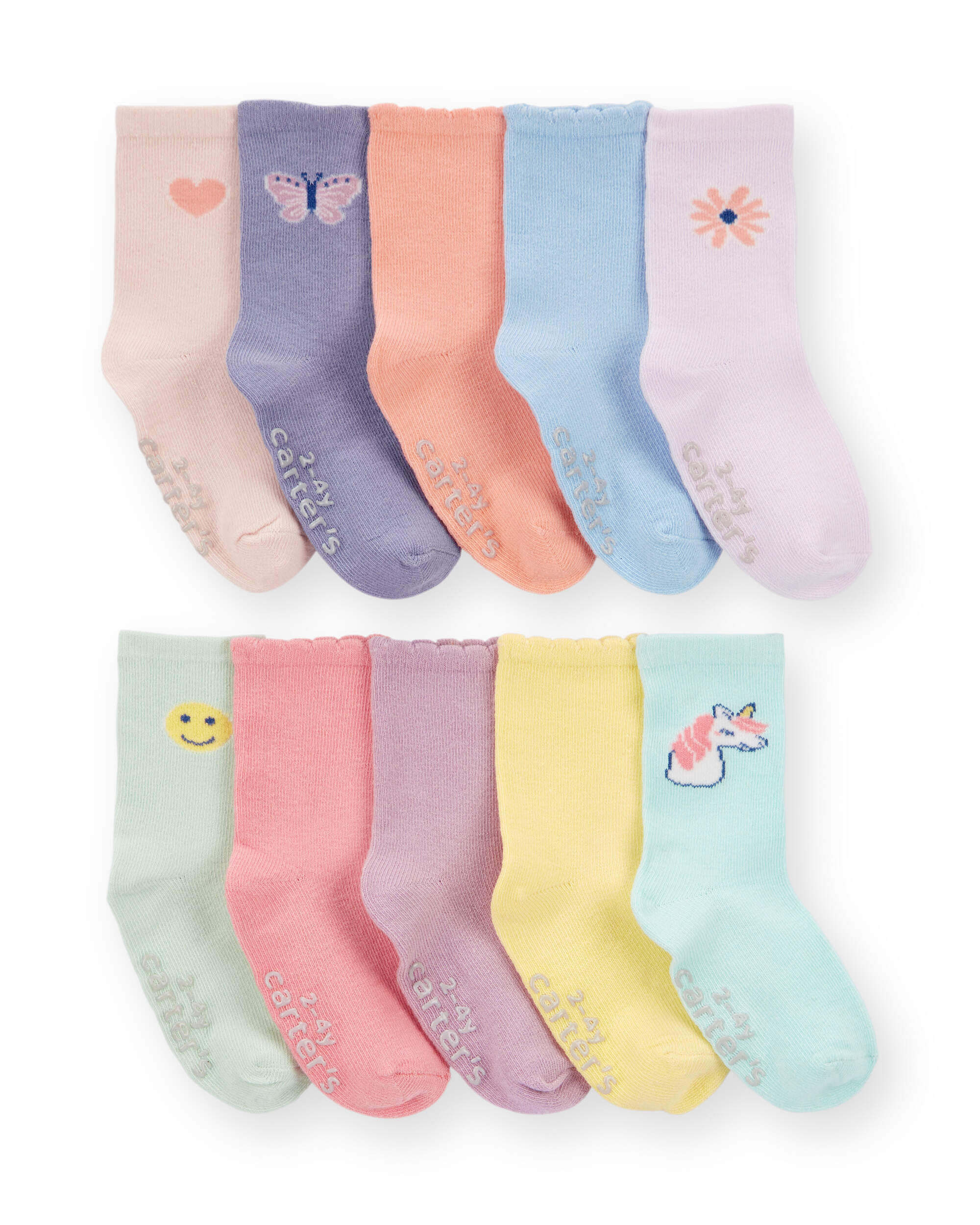 Toddler Girl 10-Pack Crew Socks - Image 2