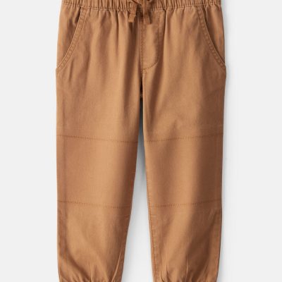 Toddler Boy Cotton Everyday Pull-On Jogger - Brown
