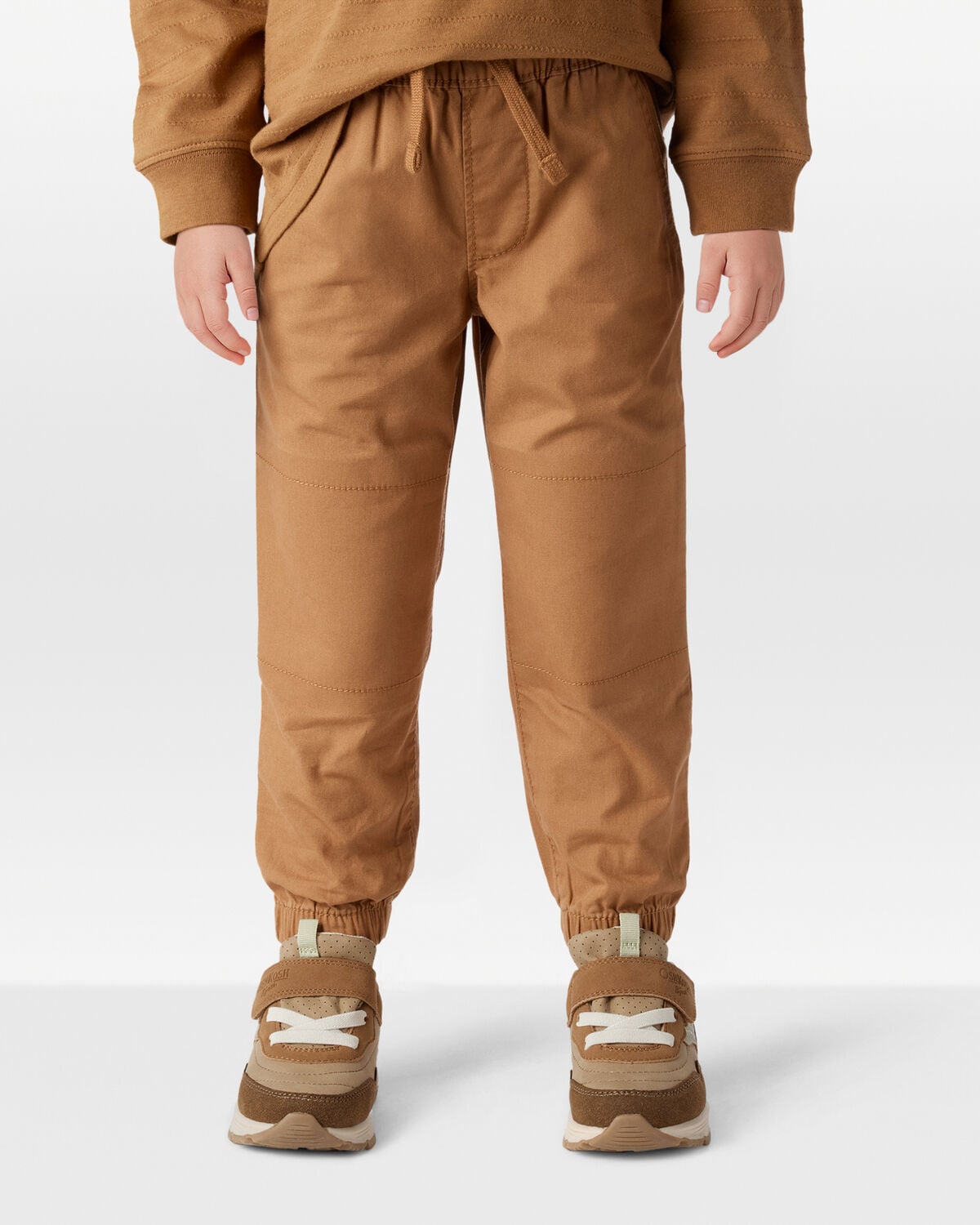 Toddler Boy Cotton Everyday Pull-On Jogger - Brown - Image 3