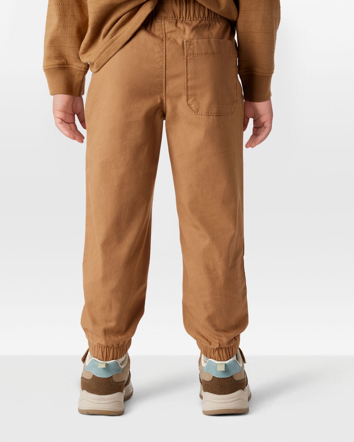 Toddler Boy Cotton Everyday Pull-On Jogger - Brown - Image 4