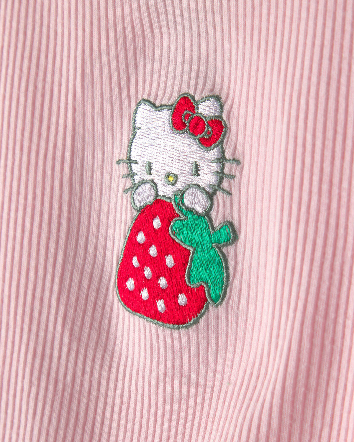 Toddler Girl 2-Piece Hello Kitty® Strawberry Top & Skort Set - Pink/Green - Image 2