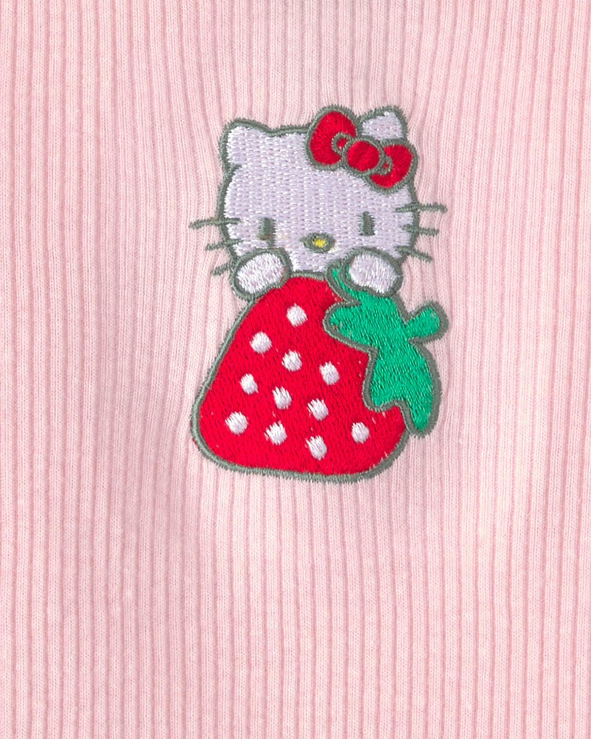 Toddler Girl 2-Piece Hello Kitty® Strawberry Top & Skort Set - Pink/Green - Image 5