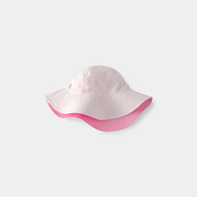 Toddler Girl Reversible Swim Hat - Pink/White