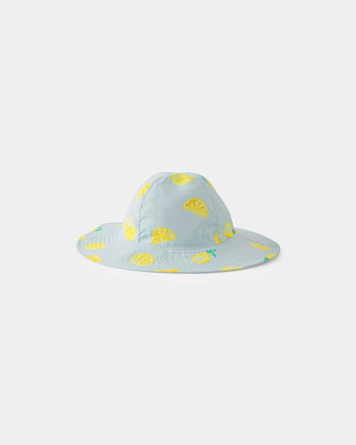 Toddler Girl Reversible Lemon Swim Hat - Blue - Image 2