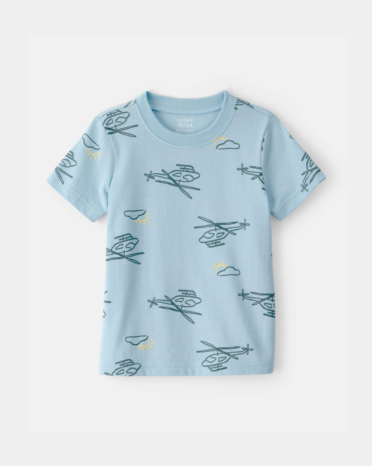 Toddler Boy Helicopter T-Shirt - Blue