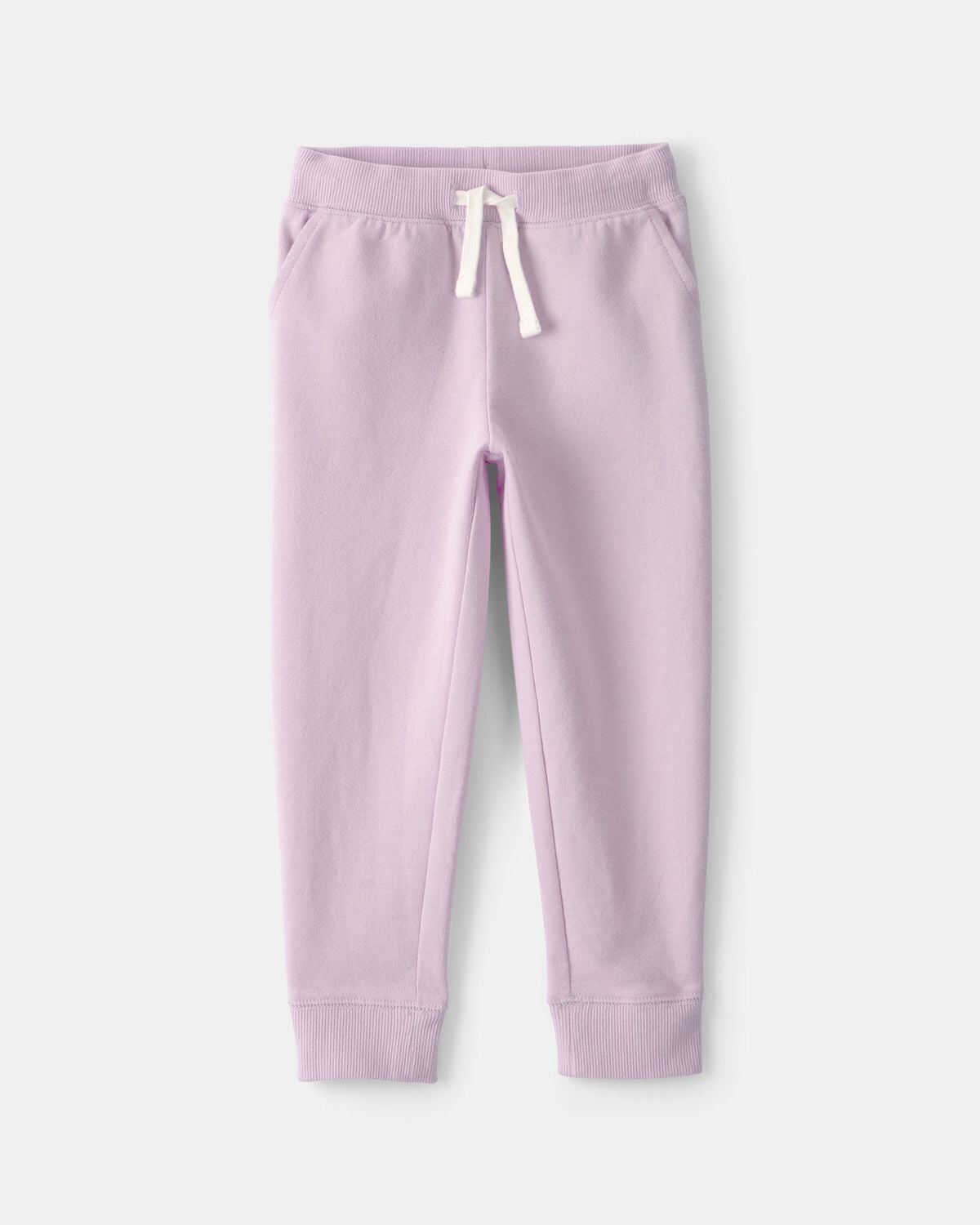 Toddler Girl Drawstring Knit Joggers - Purple